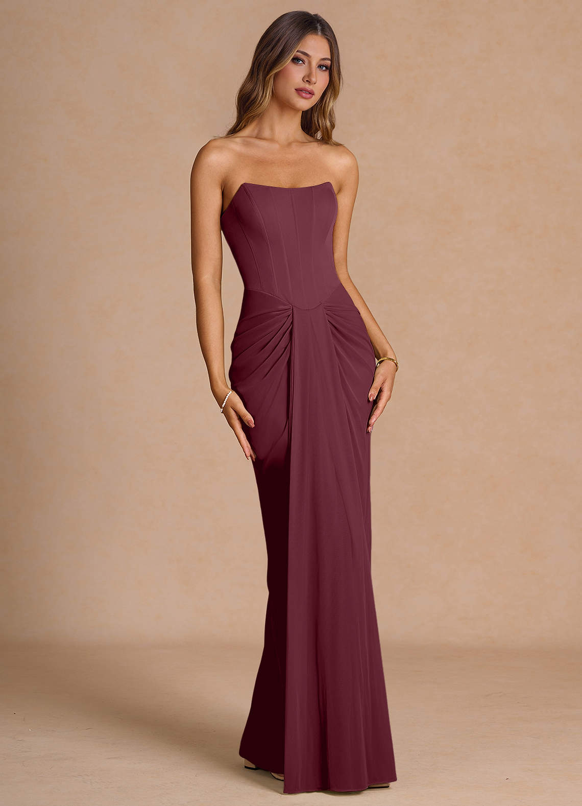 Anais Wine Maxi Dress image3