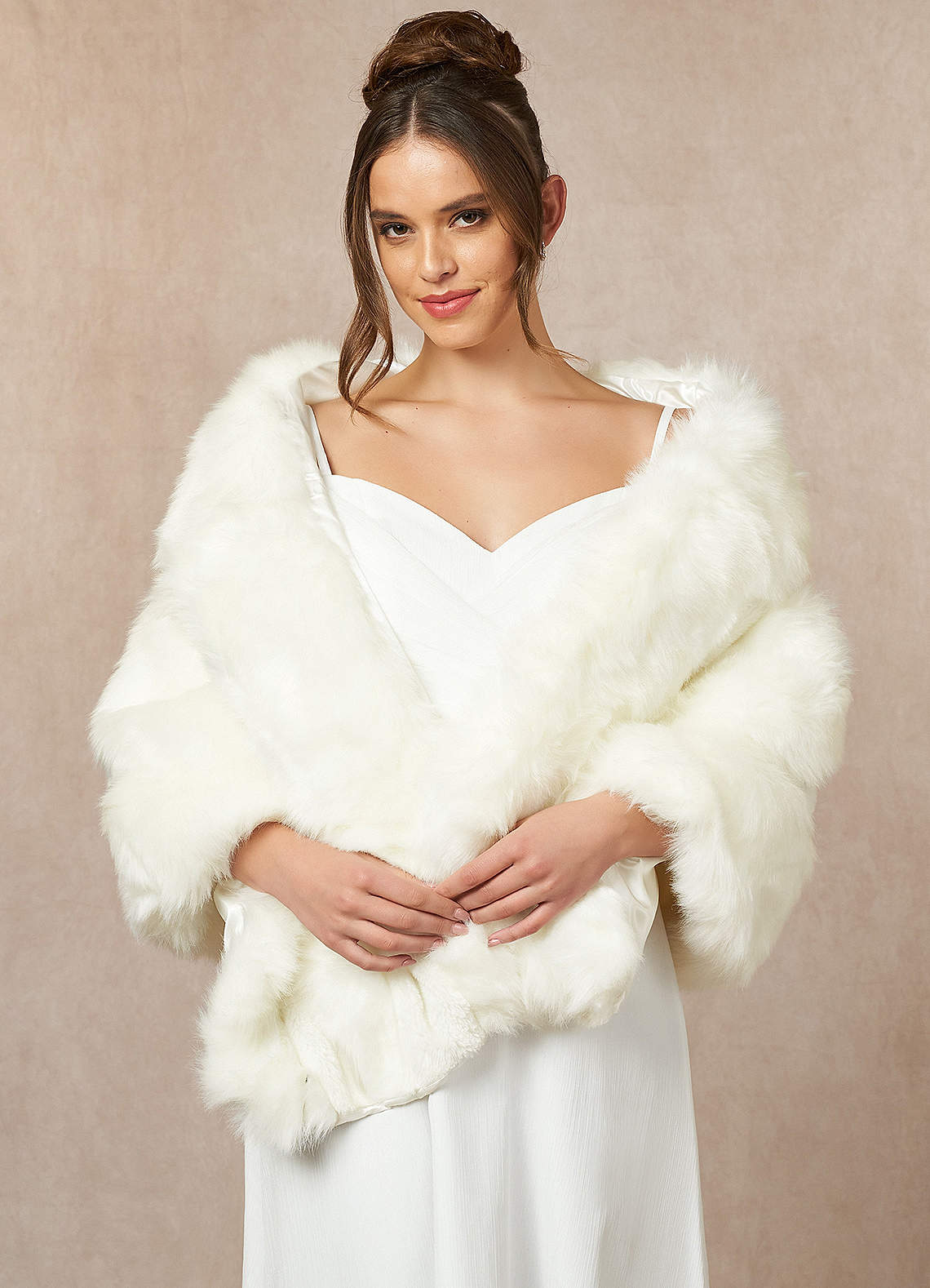 front Joy Faux Fur Wrap