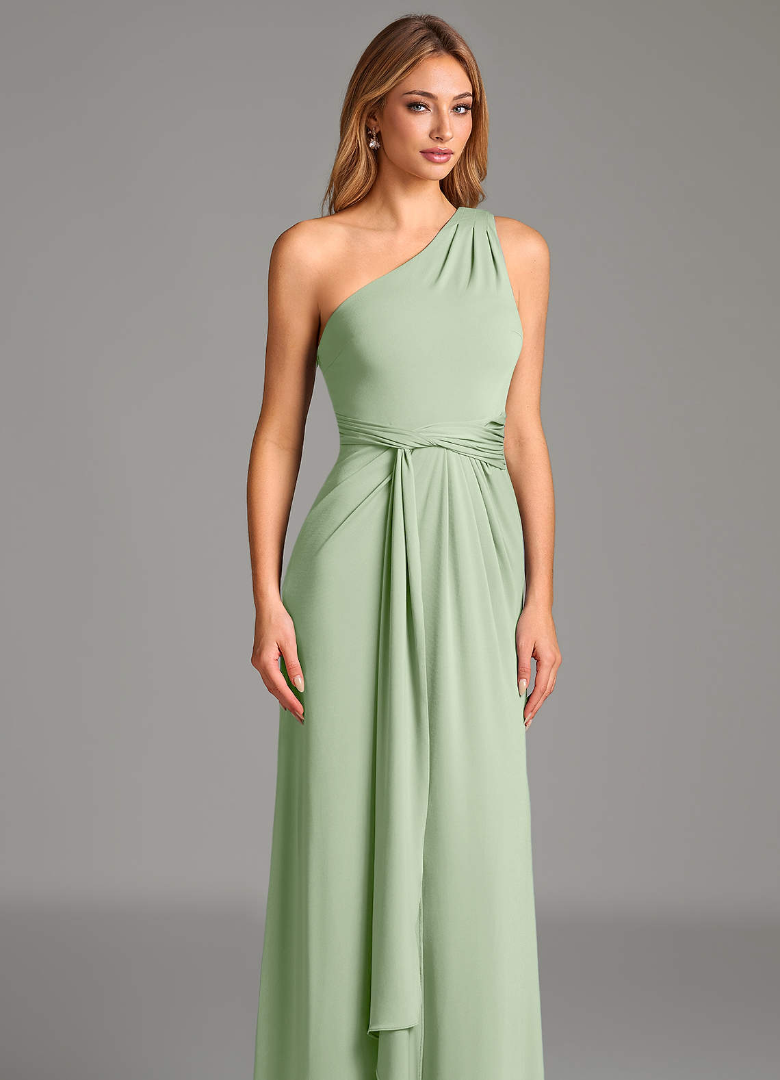 jersey a line bridesmaid dress Half Sleeves A-line Burgundy Jersey Long Bridesmaid Dresses – ClaireBridal main image 0