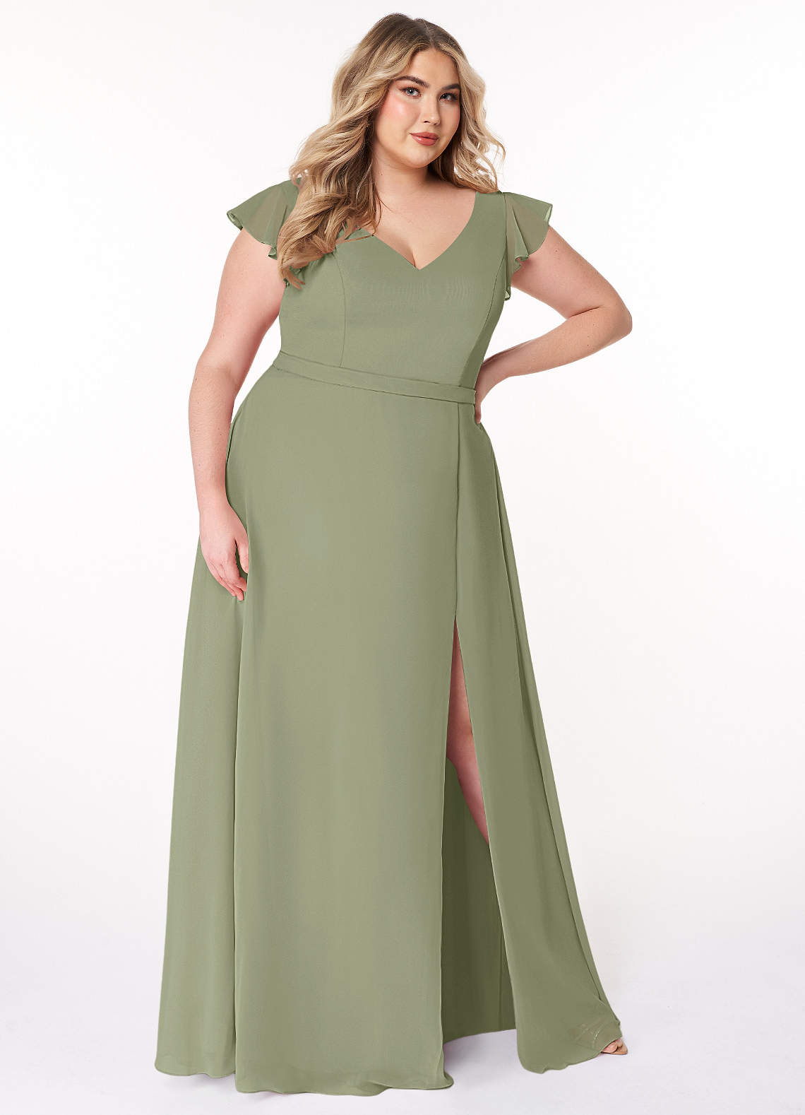 Extra Large Gala Gowns Plus Size Amazon Evening Wear Azazie Claudine Ready  To Ship Pistachio Chiffon Bridesmaid Dresses Azazie