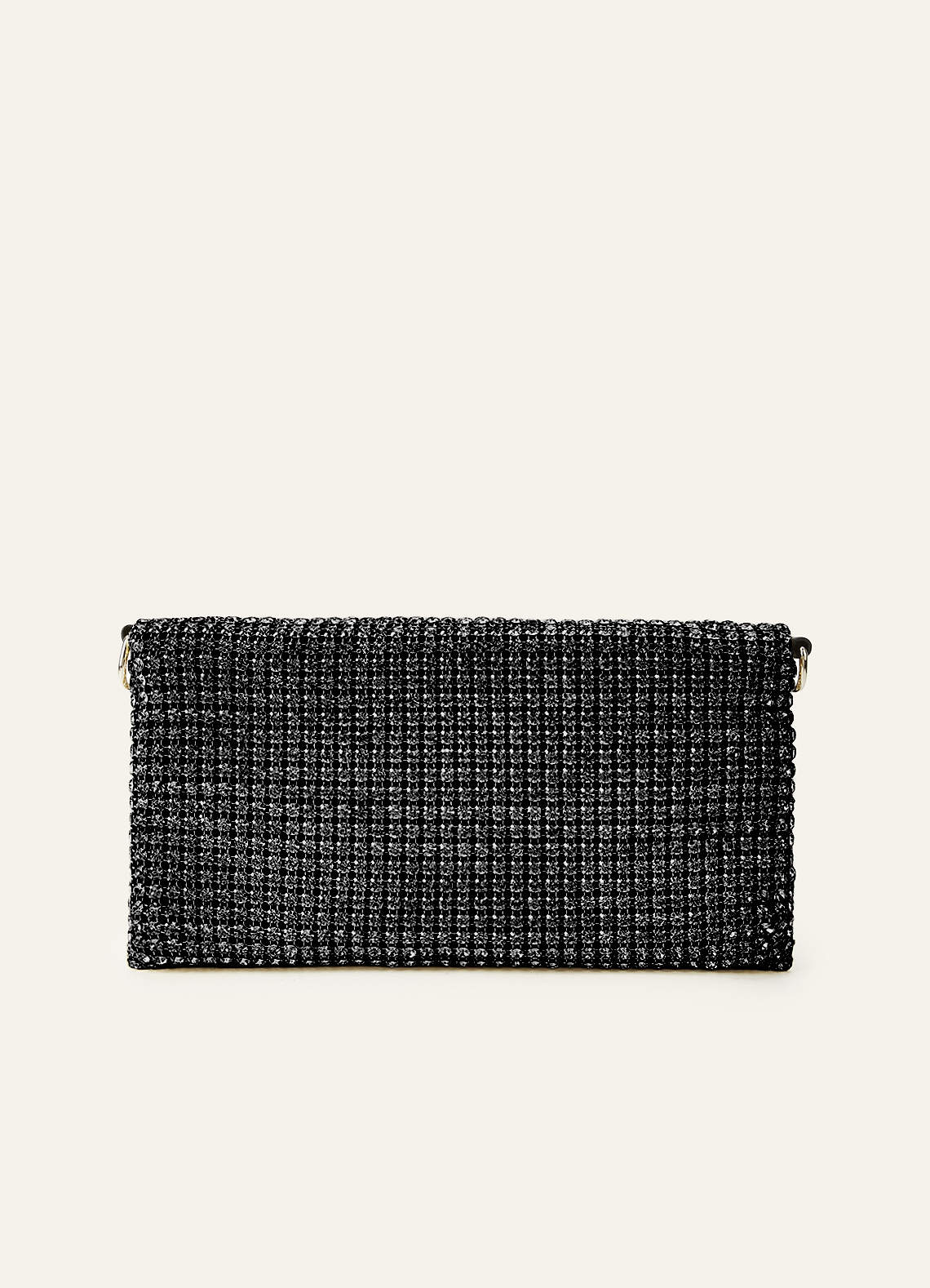 front Crystal Embellished Envelope Clutch