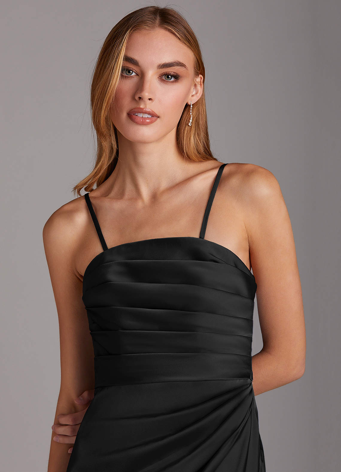 azazie lexie stretch satin dress Azazie Lexie