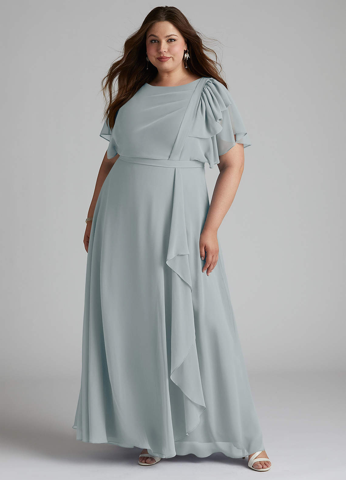 Grey modest bridesmaid dresses hotsell