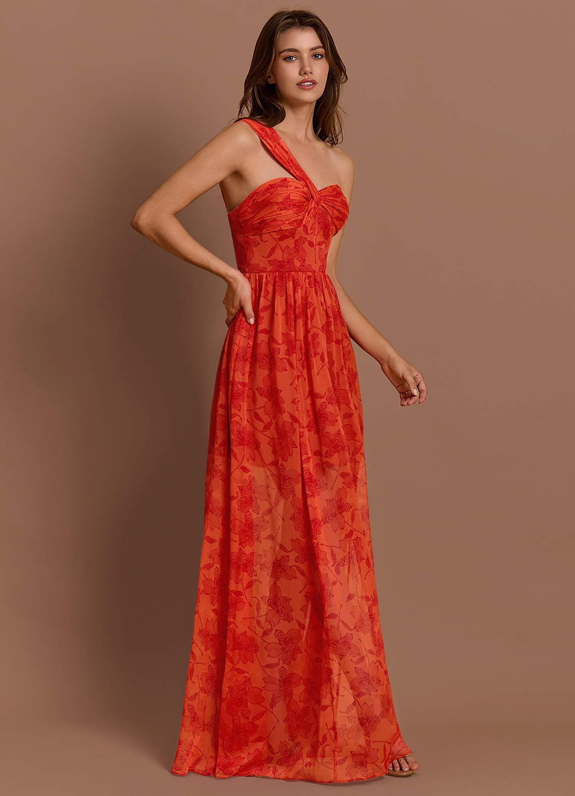 Xylia Tangerine Maxi Dress Ready to Ship | Azazie Xylia Tangerine Maxi Dress Ready to Ship | Azazie