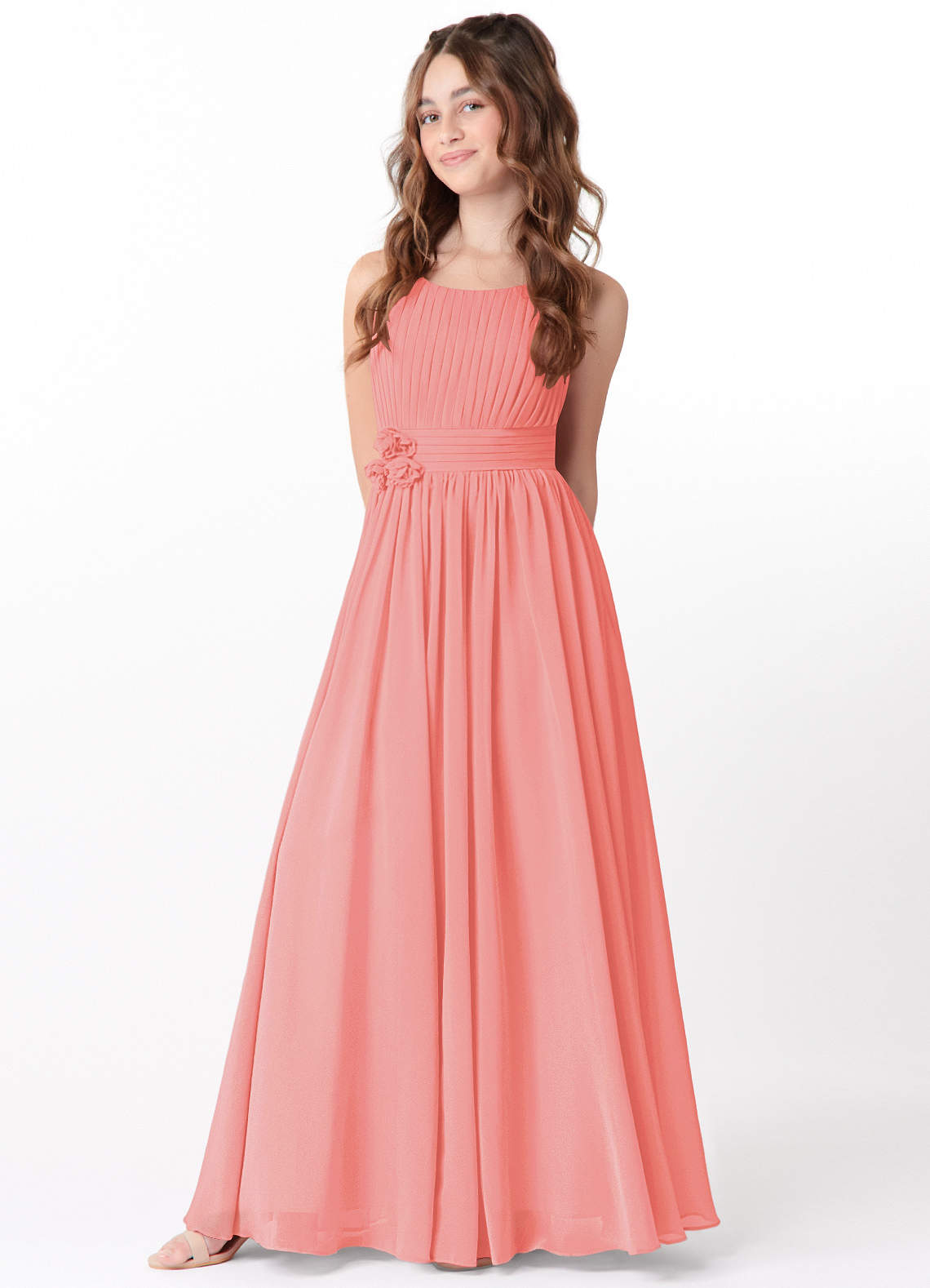 Coral junior bridesmaid dresses hotsell