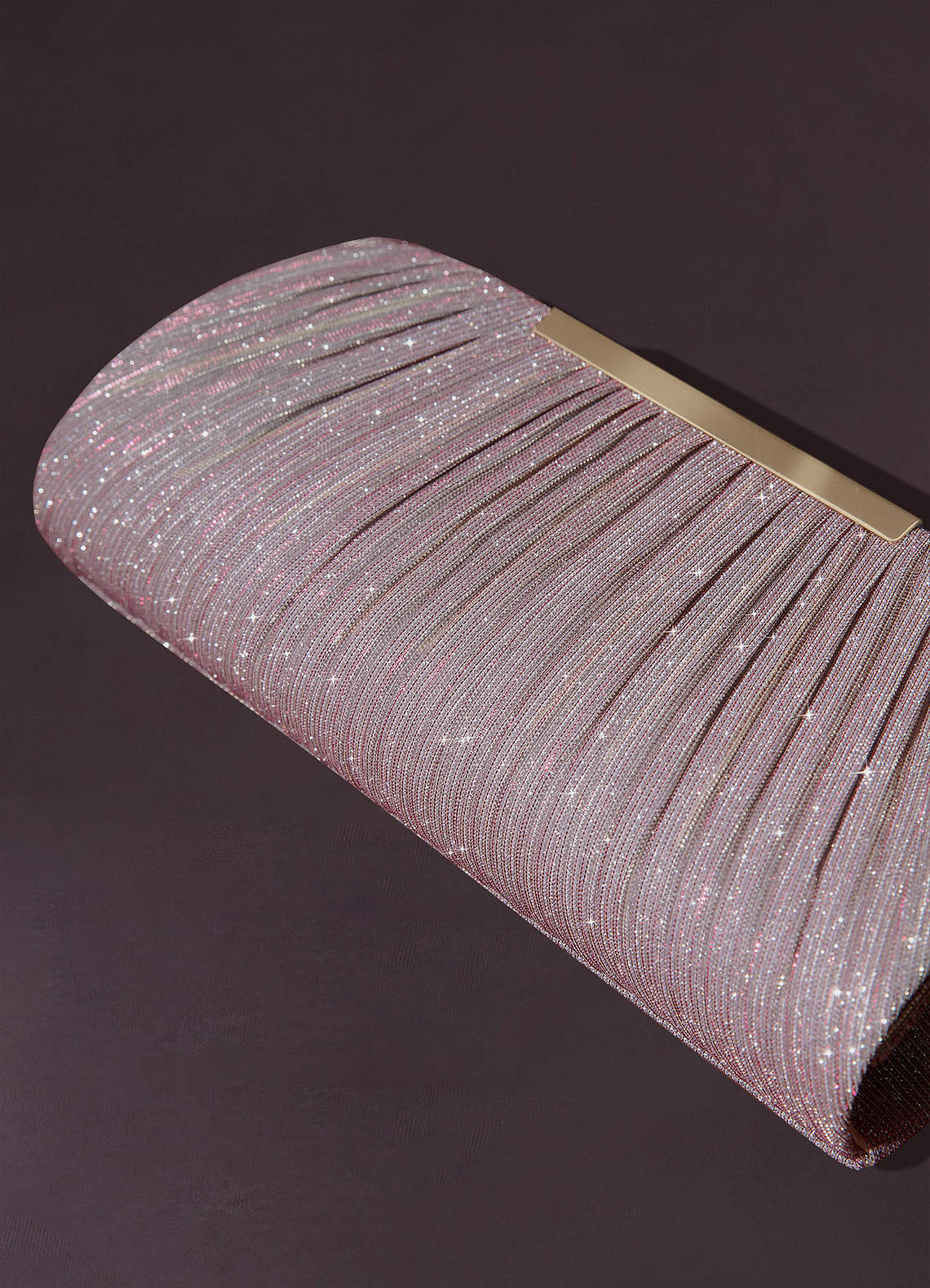 Sweetie Fine Glitter Acrylic Clutch - Rose main image 1