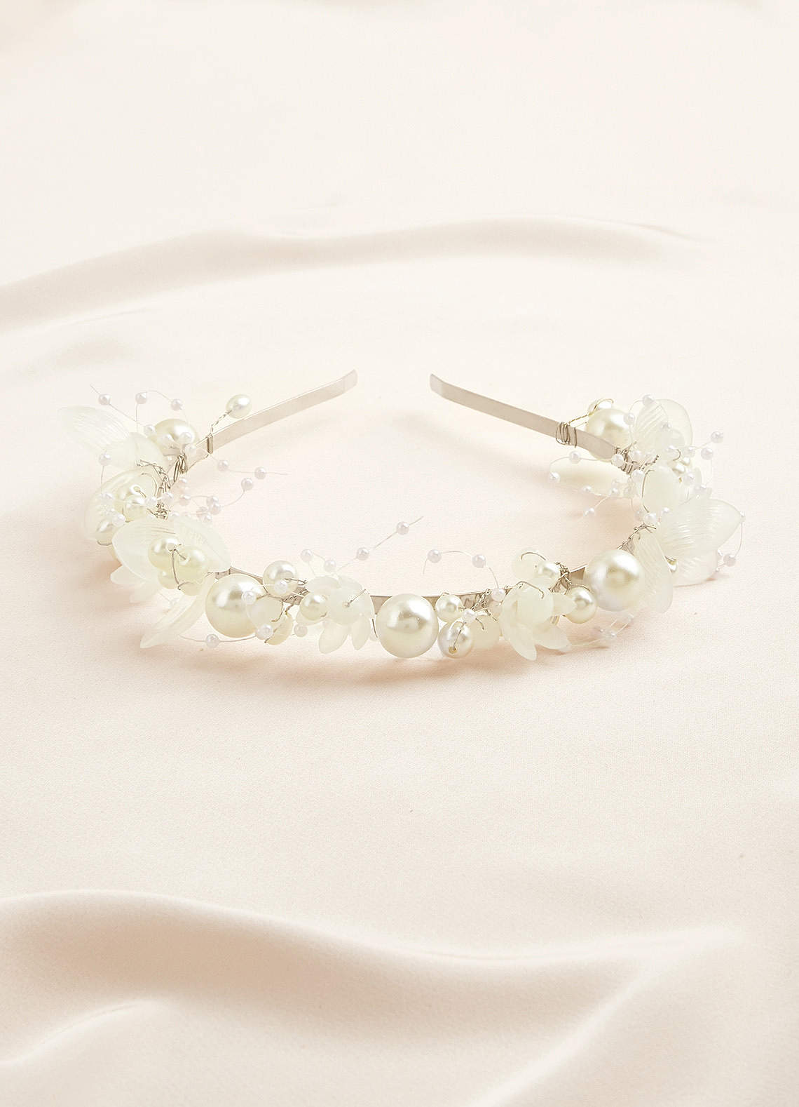 front Pearl Floral Headband