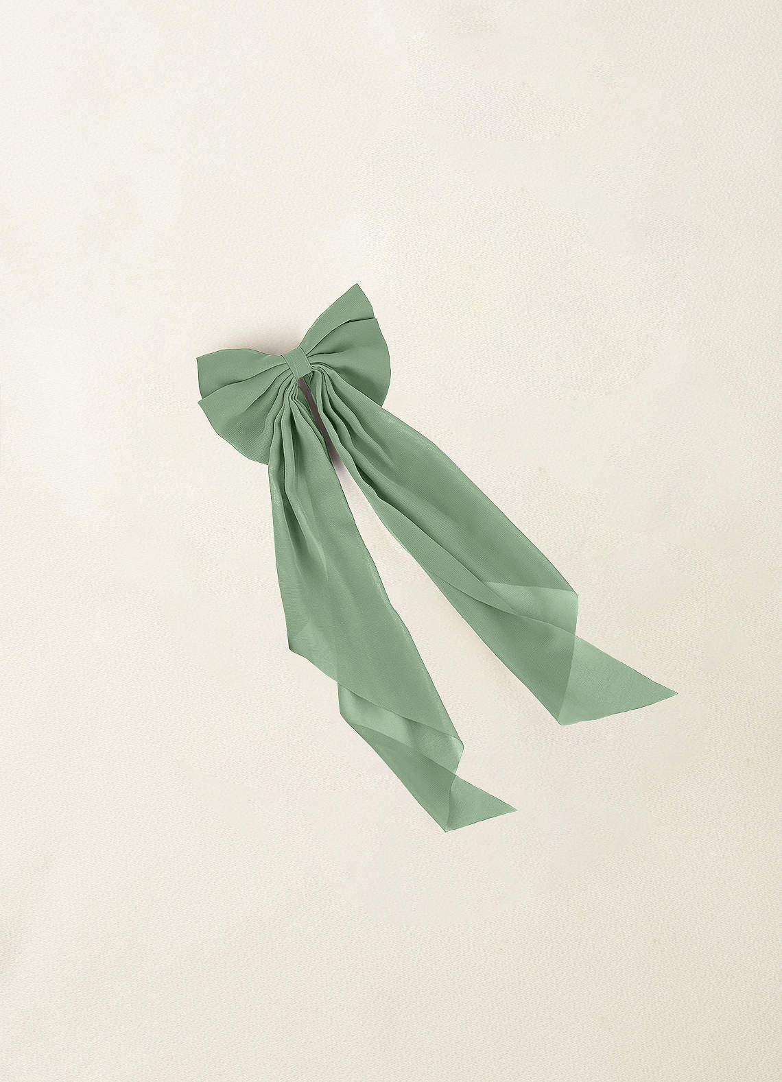 front Matching Color Chiffon Burnout Bow Hair Clip