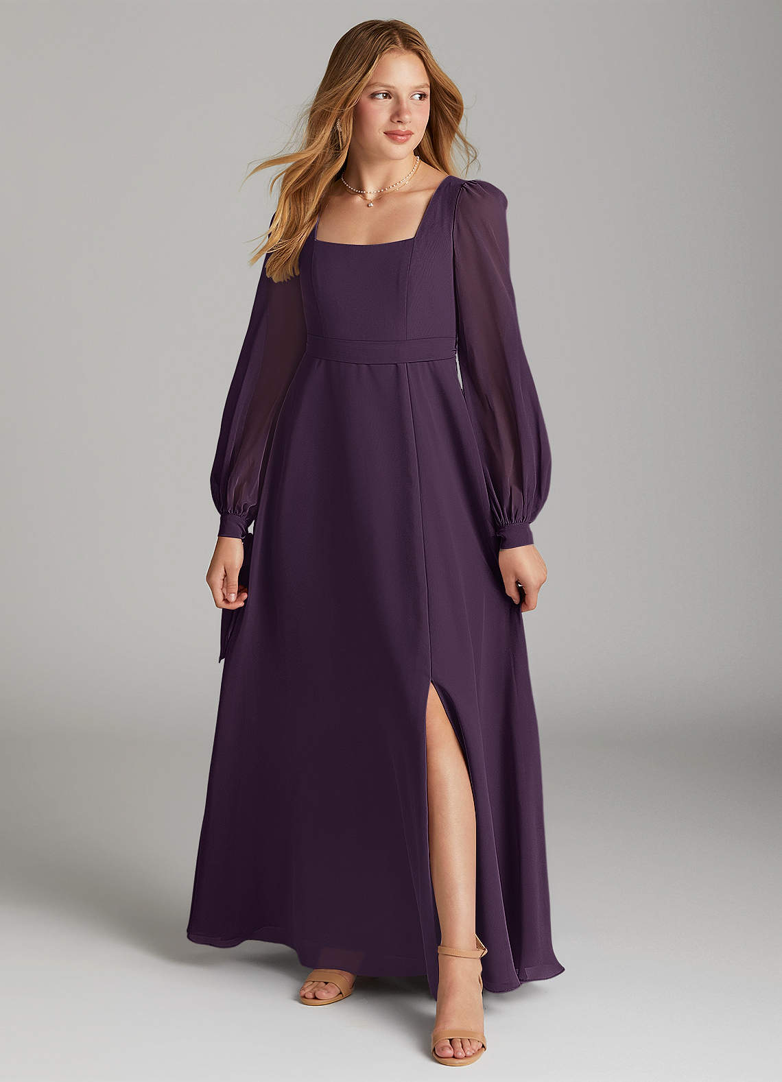 Azazie Leonia Junior Bridesmaid Dress in Plum | Azazie Azazie Leonia Junior Bridesmaid Dress in Plum | Azazie