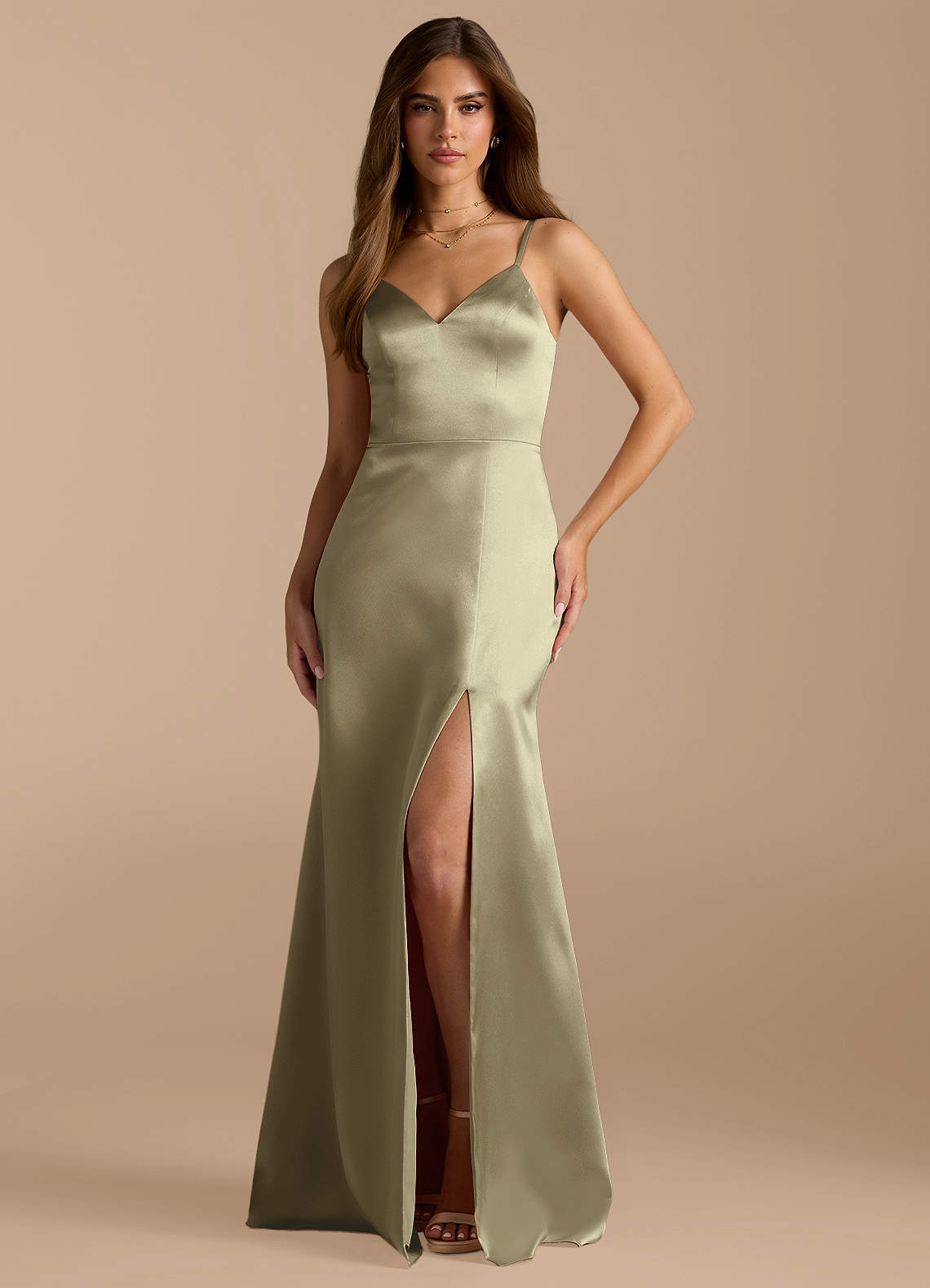 Azazie Elissia Moss Green Bridesmaid Dresses | Azazie