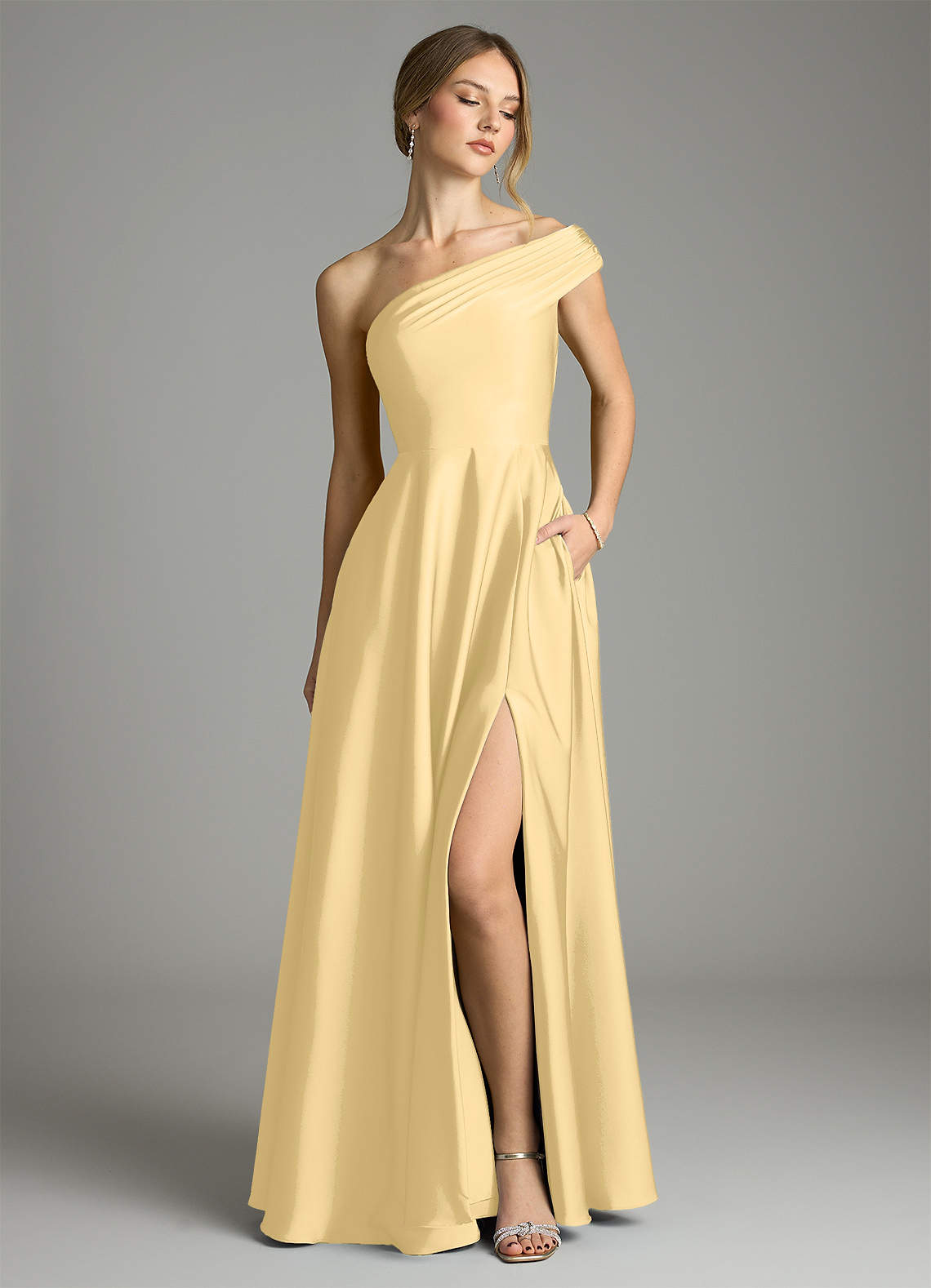 butter bridesmaid dresses Azazie Melanie