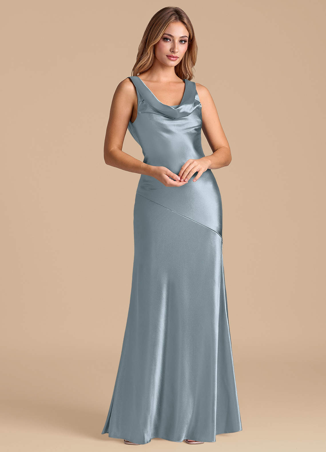 lilac junior bridesmaid dresses Close To You Satin Maxi Dress main image 0