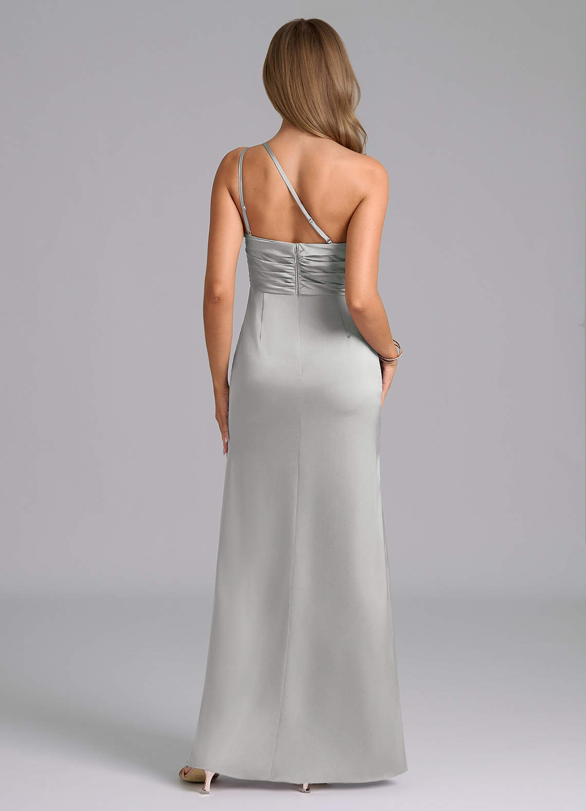 azazie eren stretch satin dress Azazie Eren