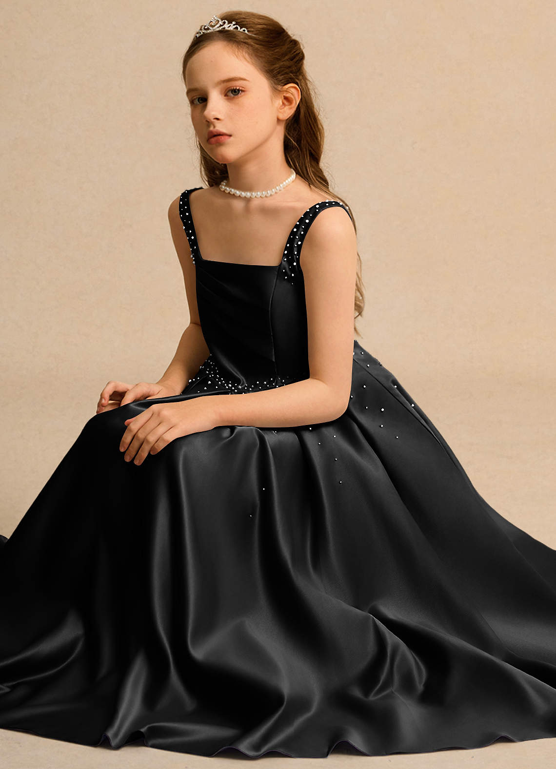green emerald velvet dress Black Junior Formal Dresses | Fashion Girl Dresses main image 1