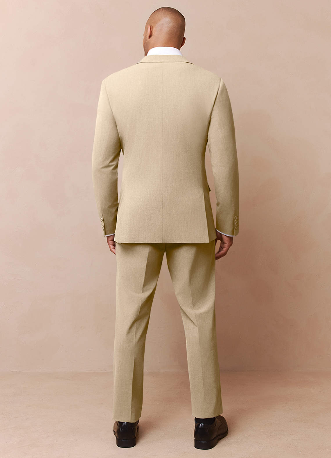 front James Champagne Structured Stretch Suit