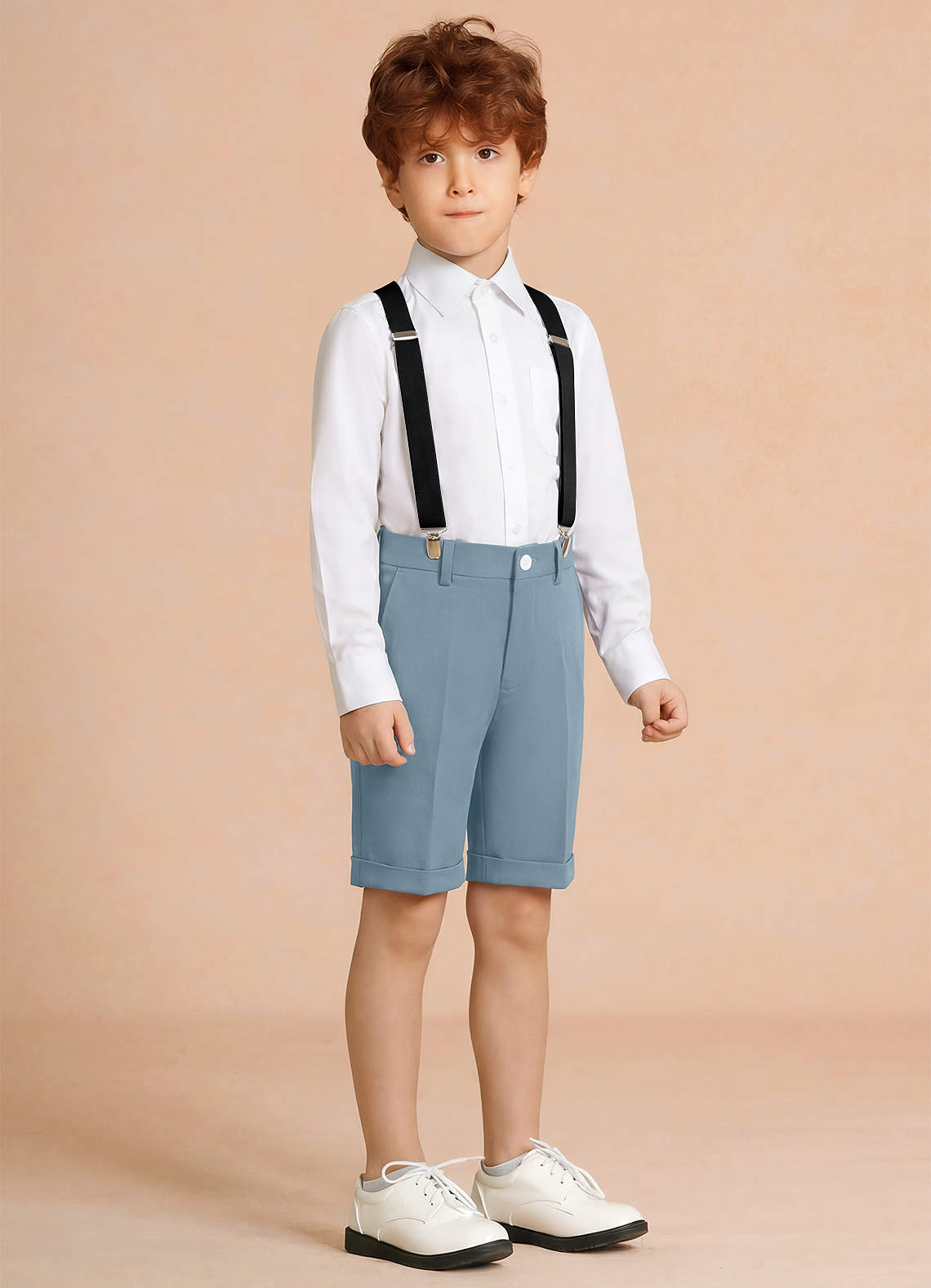 front Oliver Light Blue Boy Shorts 3-Piece Set