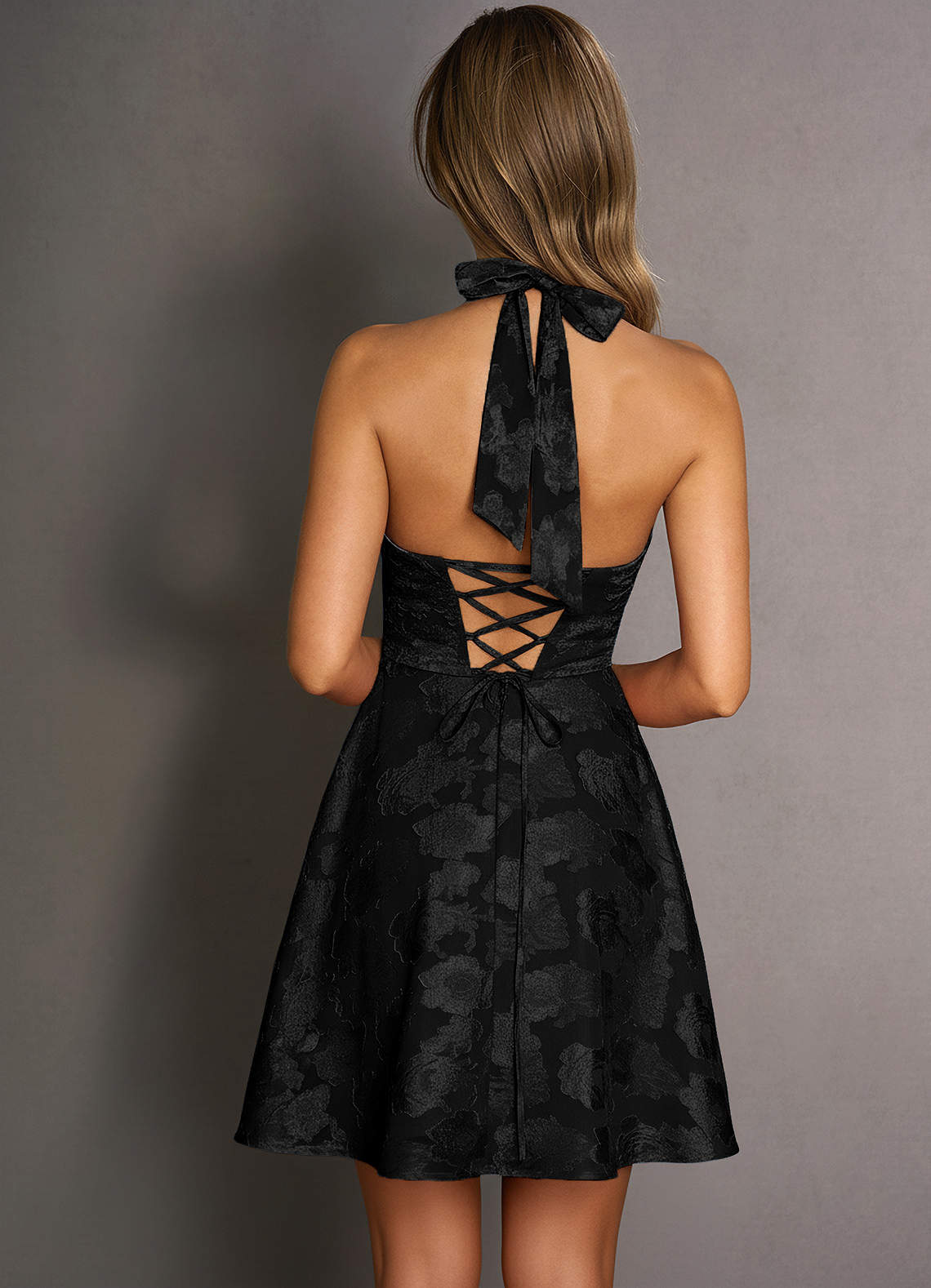 Isabeau Black Mini Dress | Azazie CA