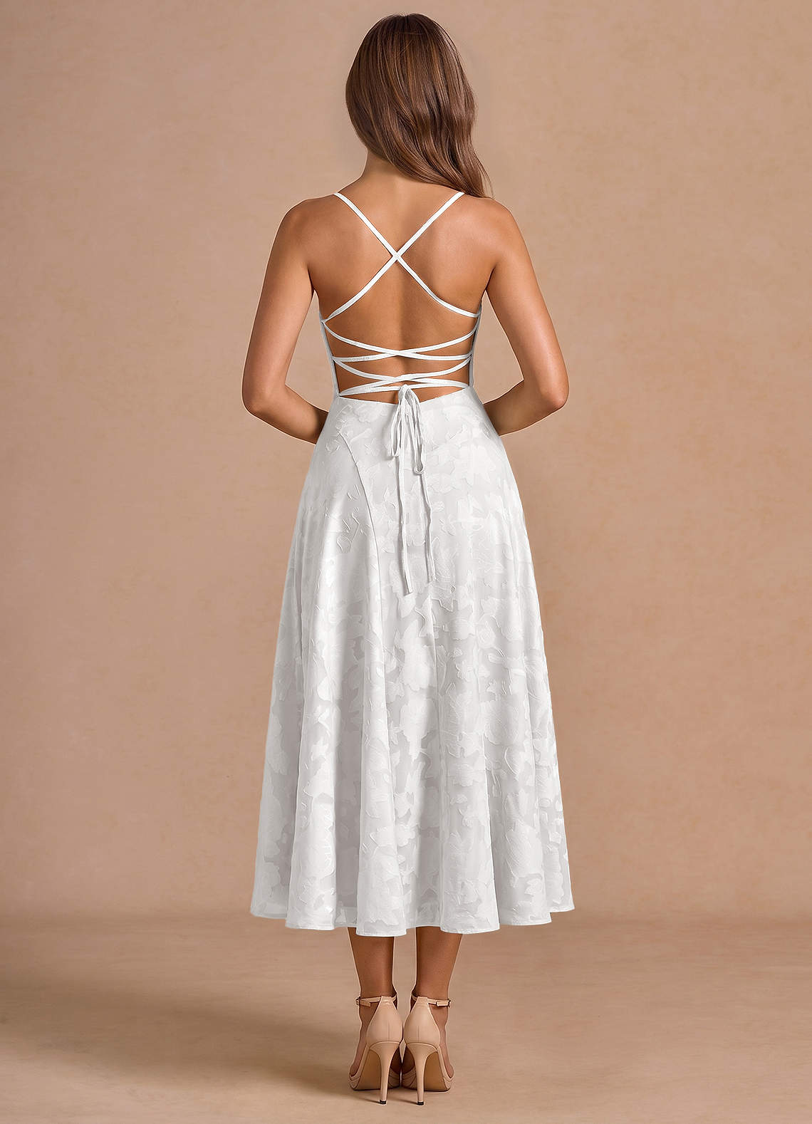 Irelia White Midi Dress image1