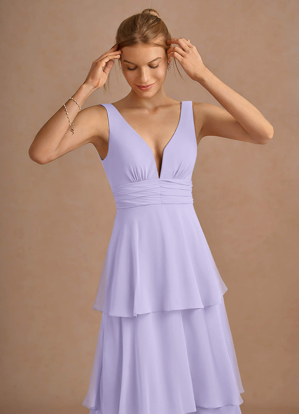 Melisande Lilac Midi Dress image1