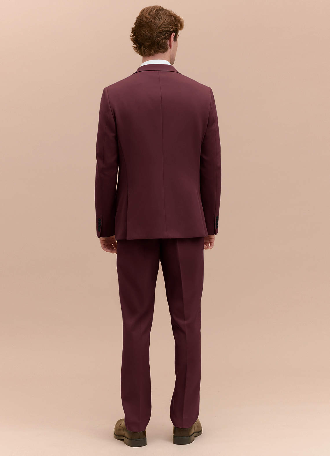 front James Cabernet Structured Stretch Suit