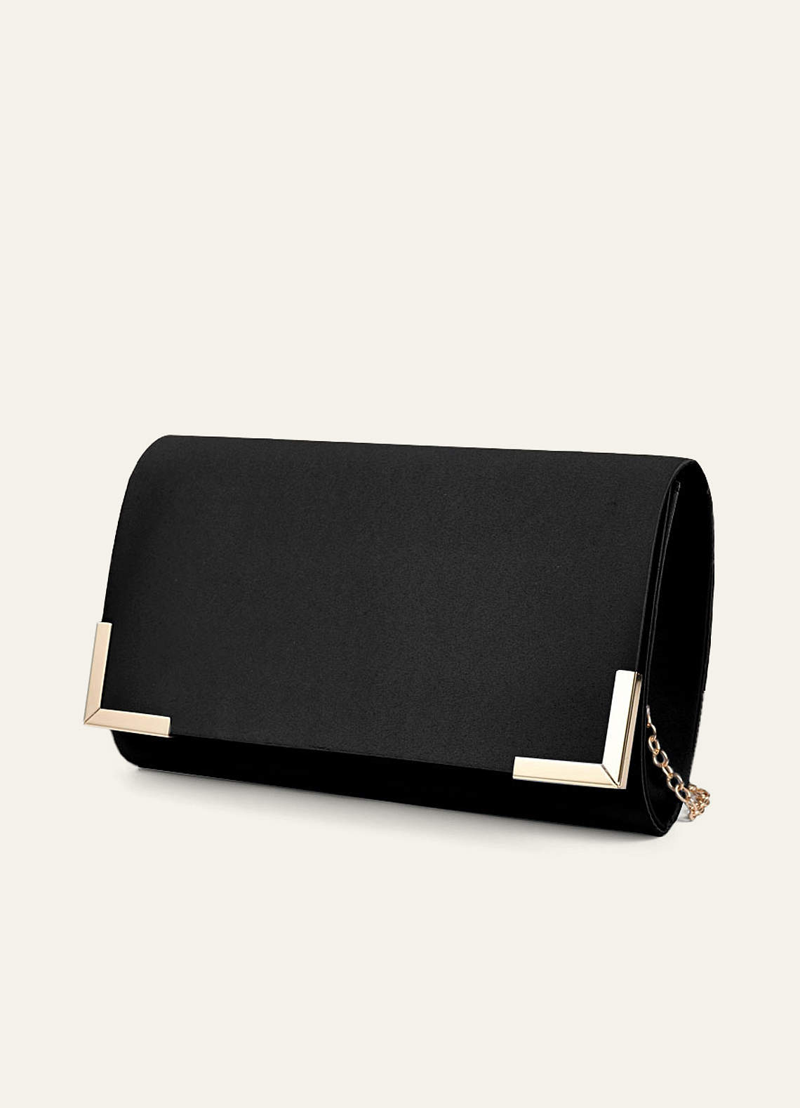 front Bolsa tipo envelope de cetim fosco combinando