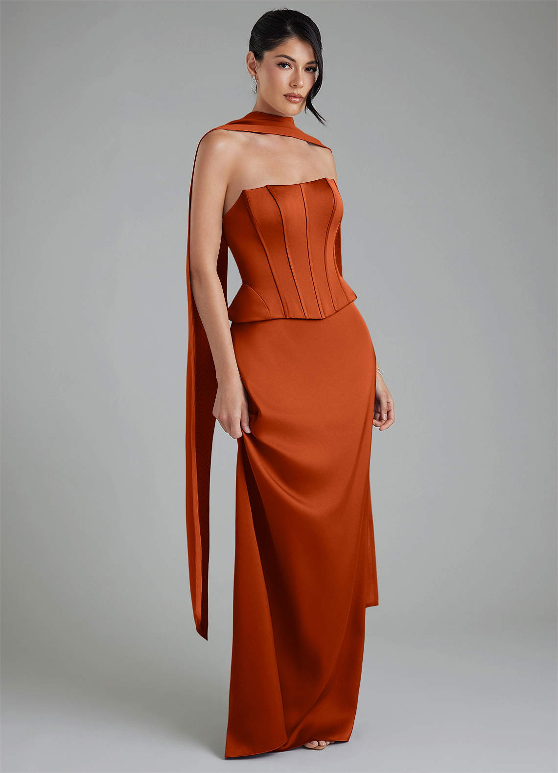 paprika red dress Paprika-Red Strapless Dress L