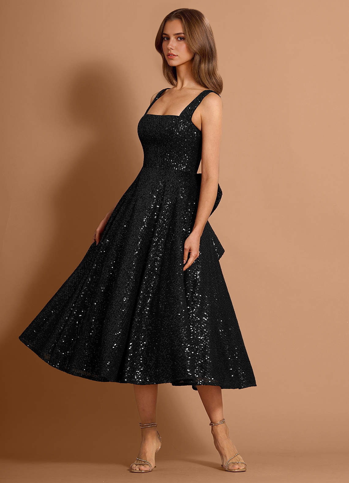 Romina Black Midi Dress image1