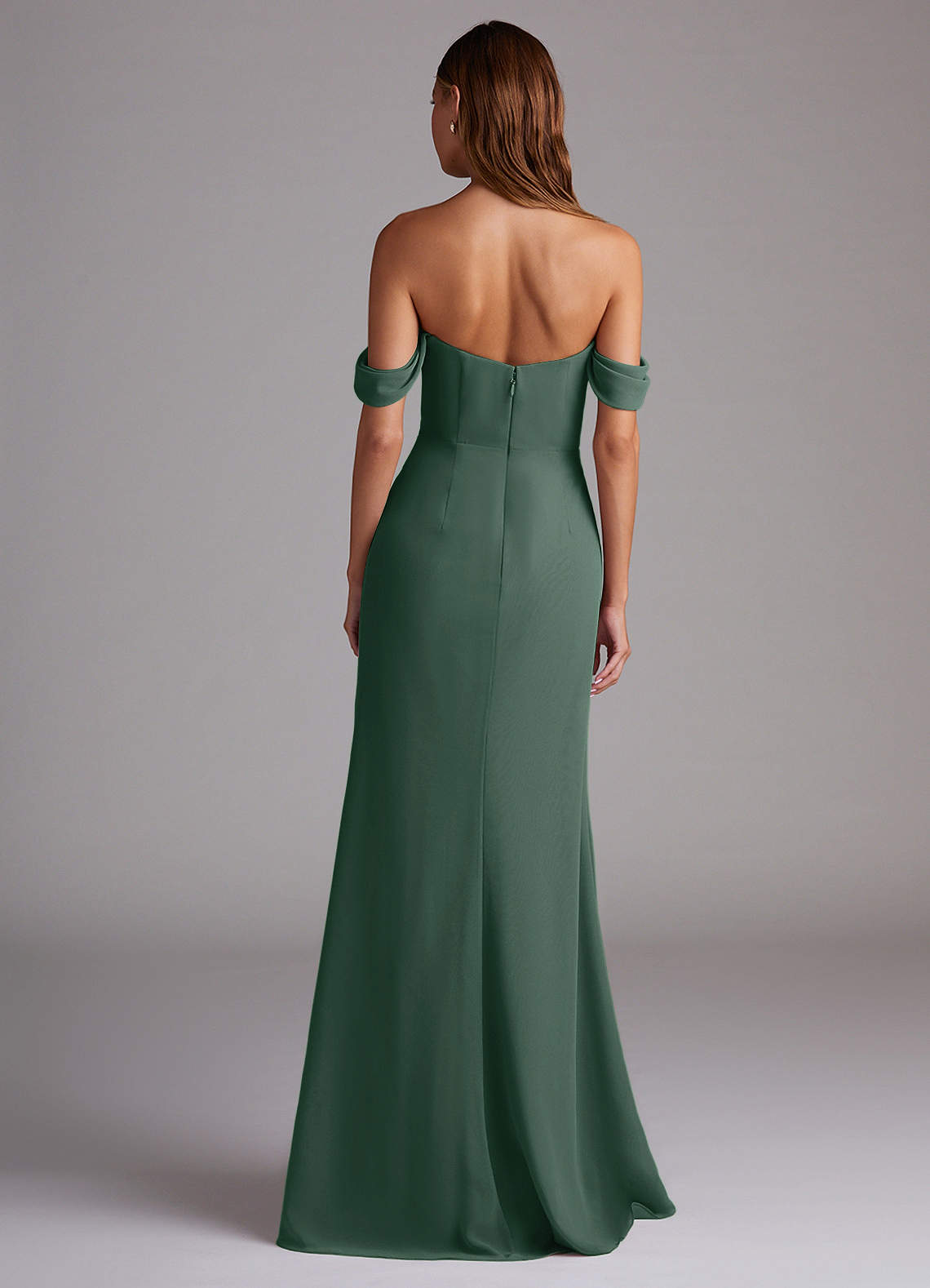 Azazie Saige Sea Moss Chiffon Bridesmaid Dresses