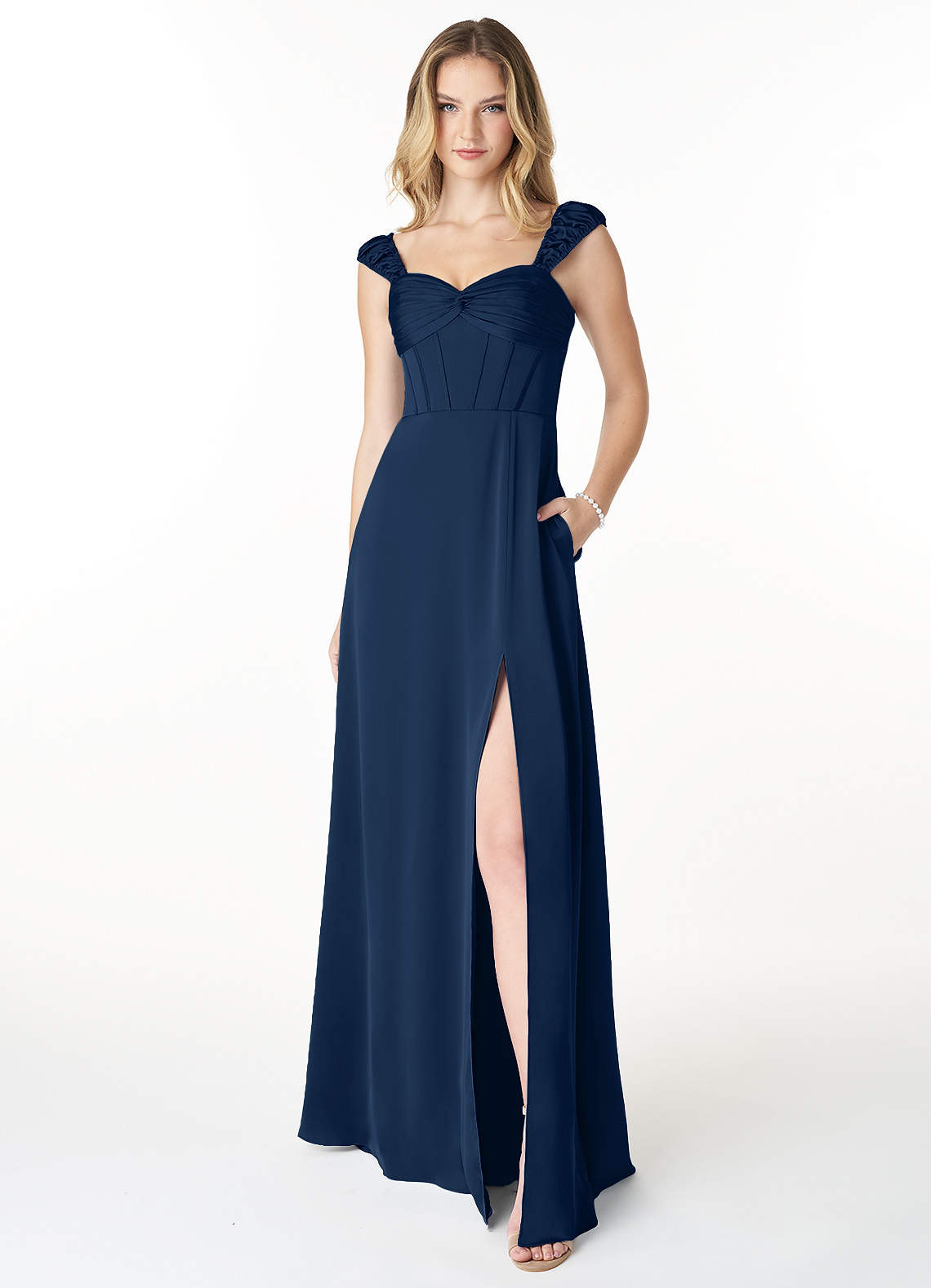 Navy bridesmaid shop dresses with pockets