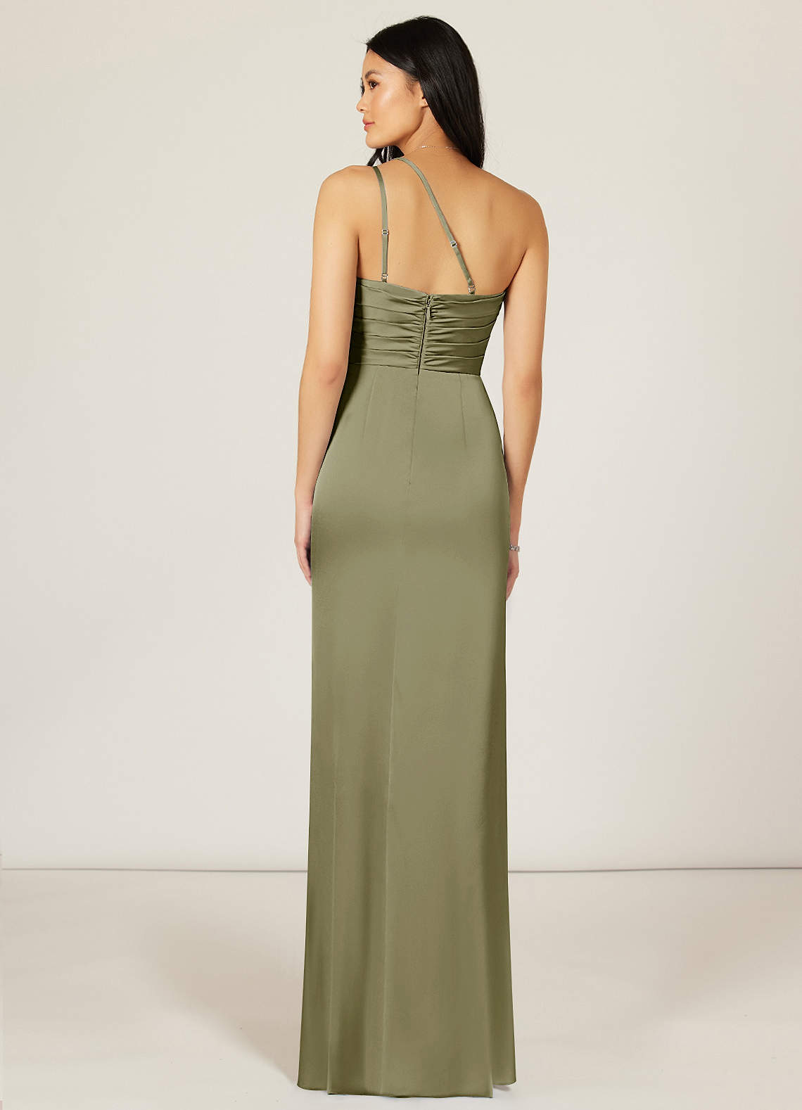 Pistachio Azazie Eren Stretch Satin Dress Bridesmaid Dresses | Azazie