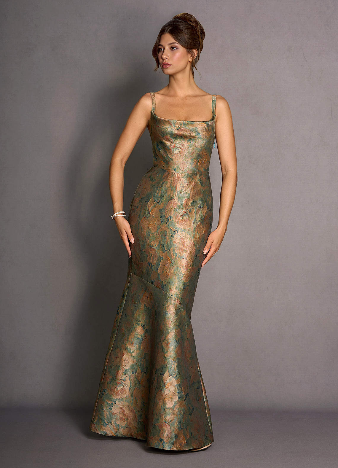 Calantha Vintage Teal Maxi Dress image5