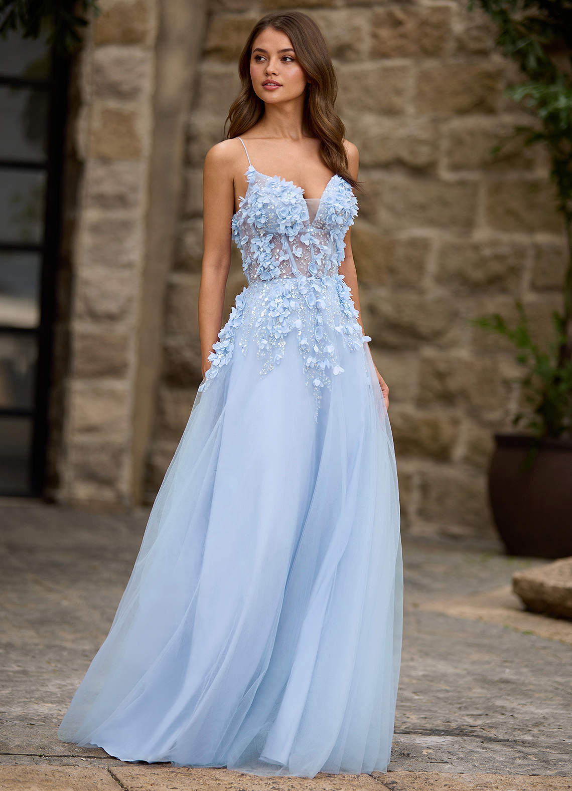 Seraphic Blue A-line Prom Dress image1