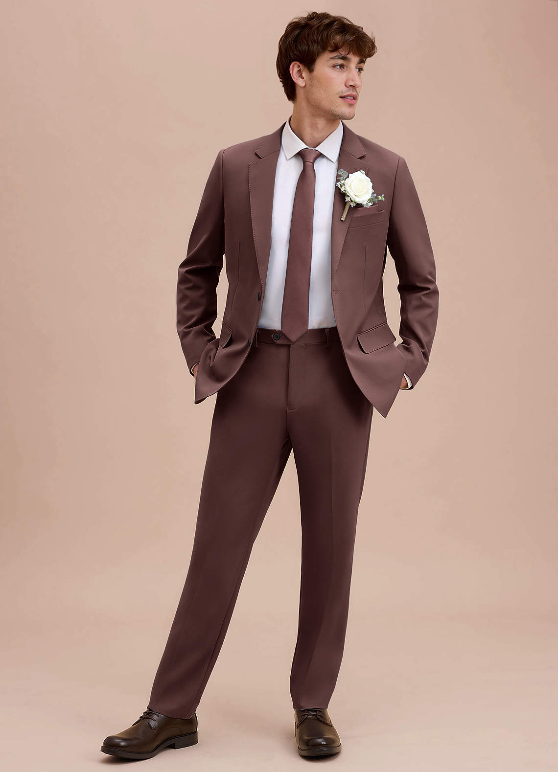 front Ethan Espresso Refined Weave Suit Jacket