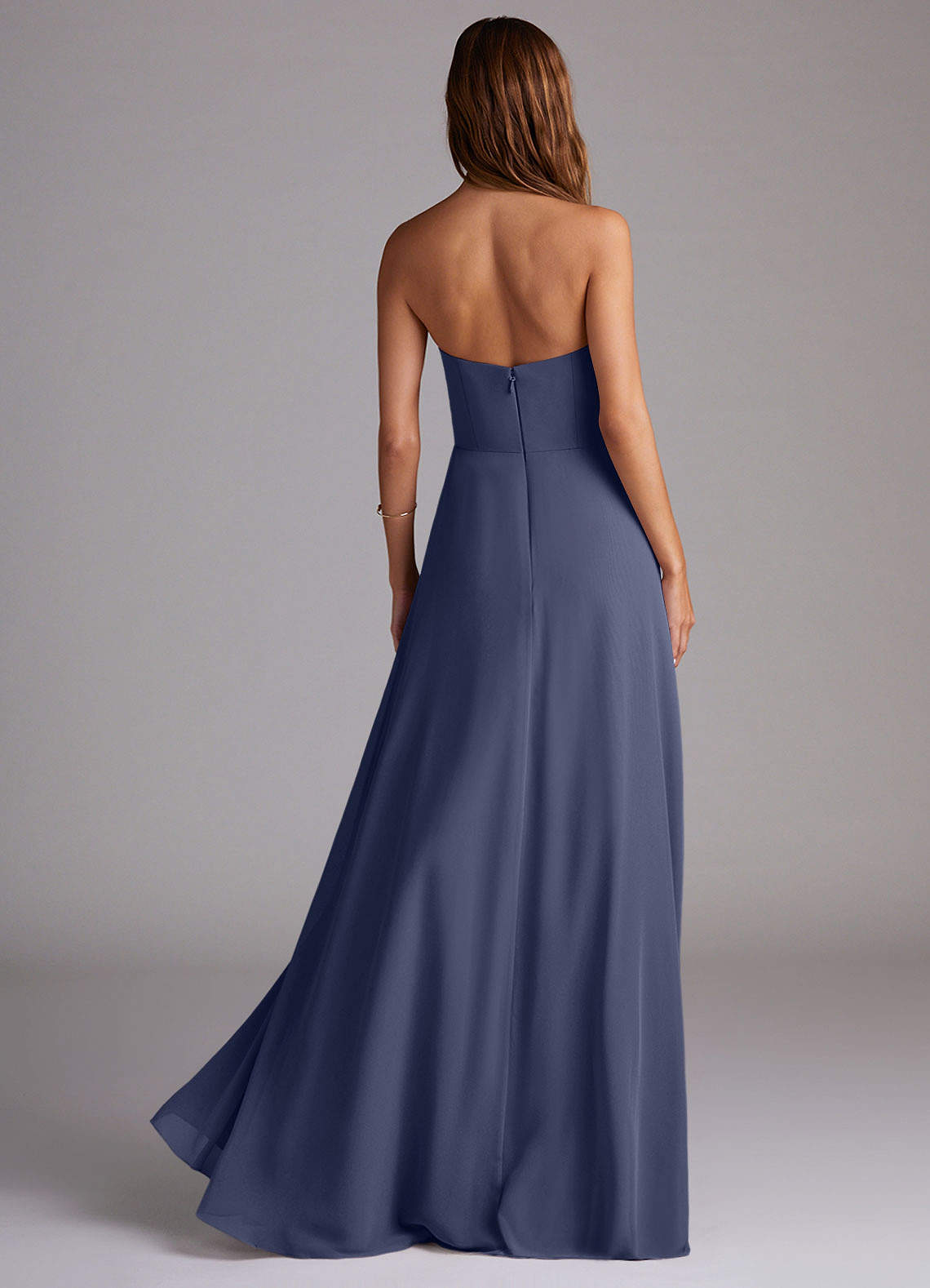 Azazie Wren Bridesmaid Dresses Stormy A-Line Side Slit Chiffon Convertible Dress image1