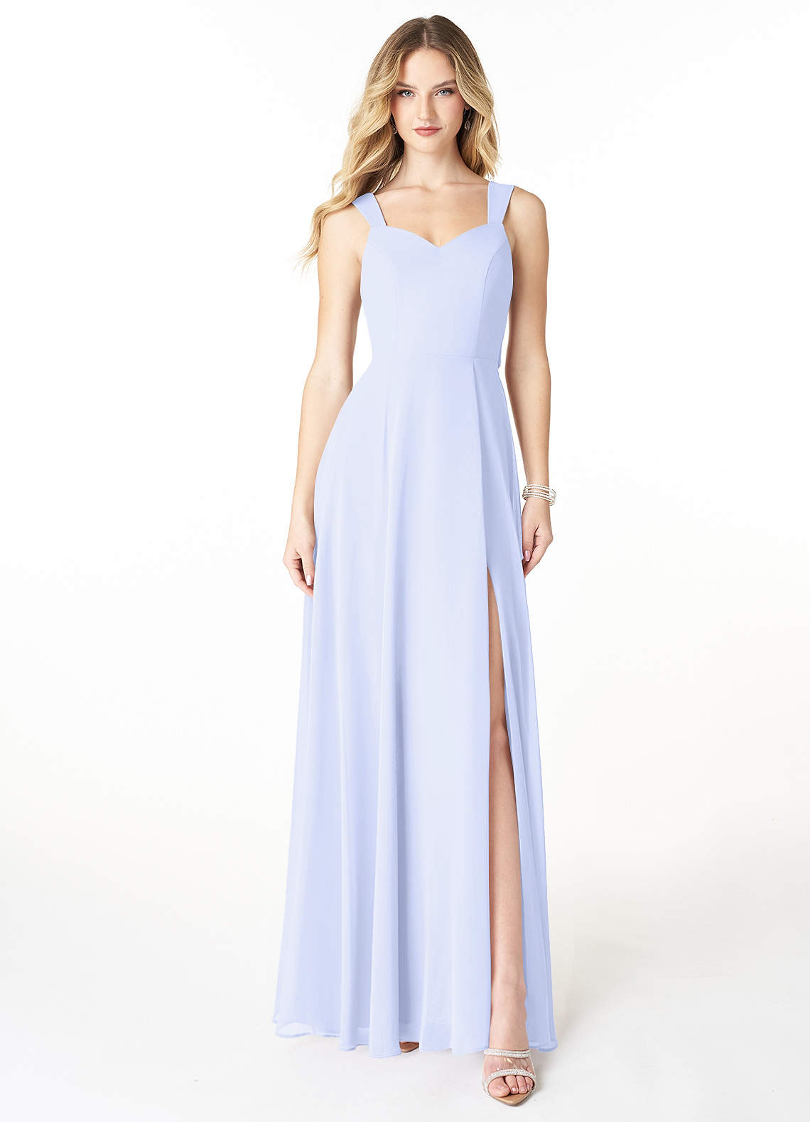 Azazie Julie Bridesmaid Dresses Lavender A-Line Sweetheart Neckline Chiffon Dress image1
