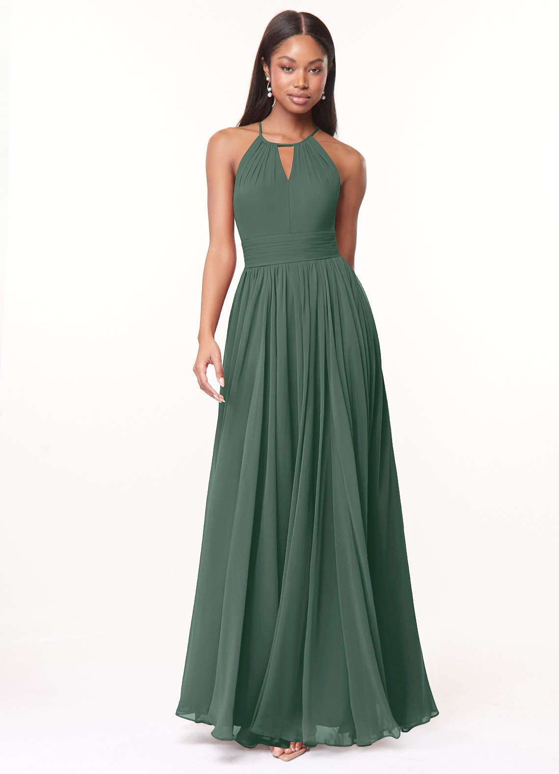 Azazie Cherish Ready to Ship Cinnamon Chiffon Bridesmaid Dresses
