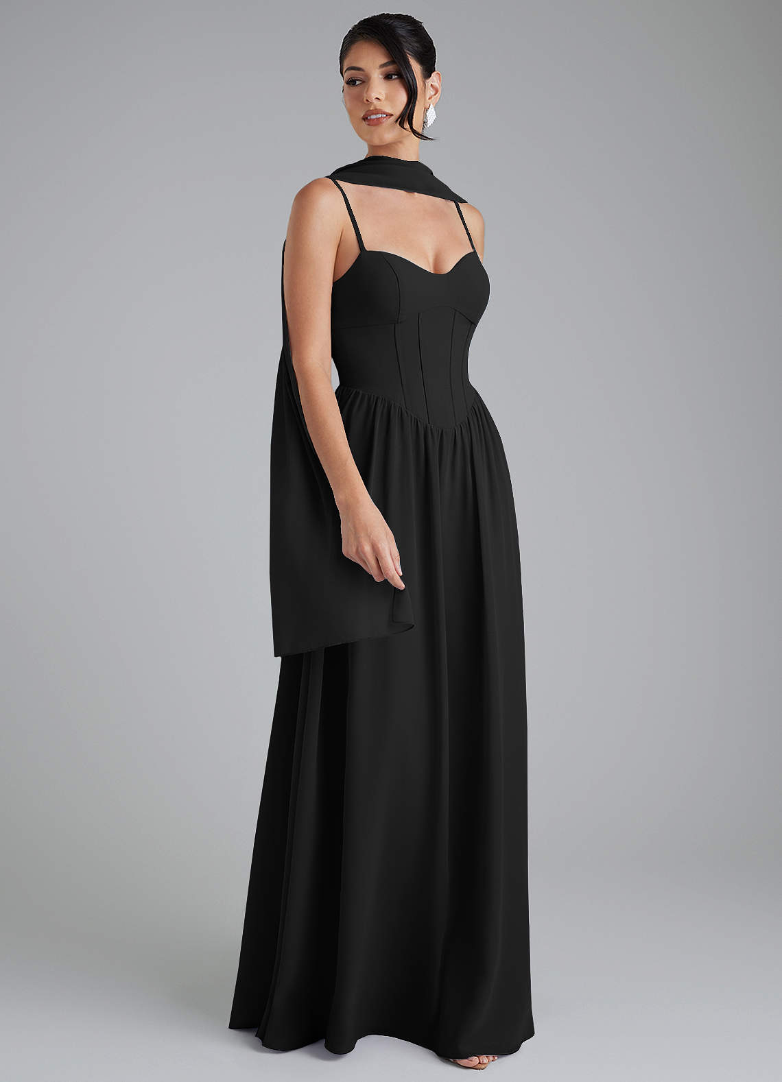 dress code cocktail black and white – Yacine & Me Size:US Women's 9.5 Spaghetti Strap Gown Azazie Shaude Mulberry Stretch