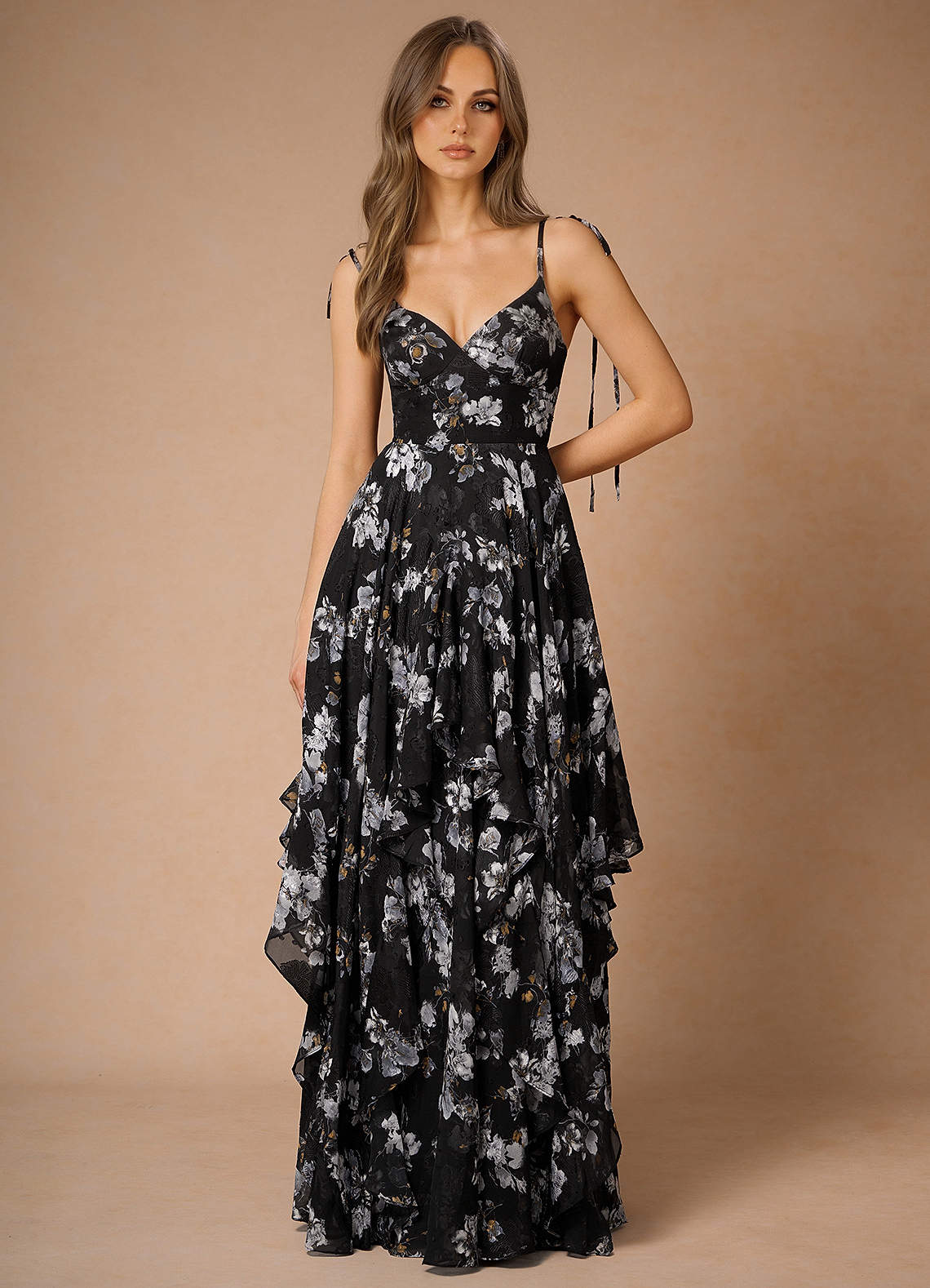 Ailsa Black Multi Maxi Dress image1