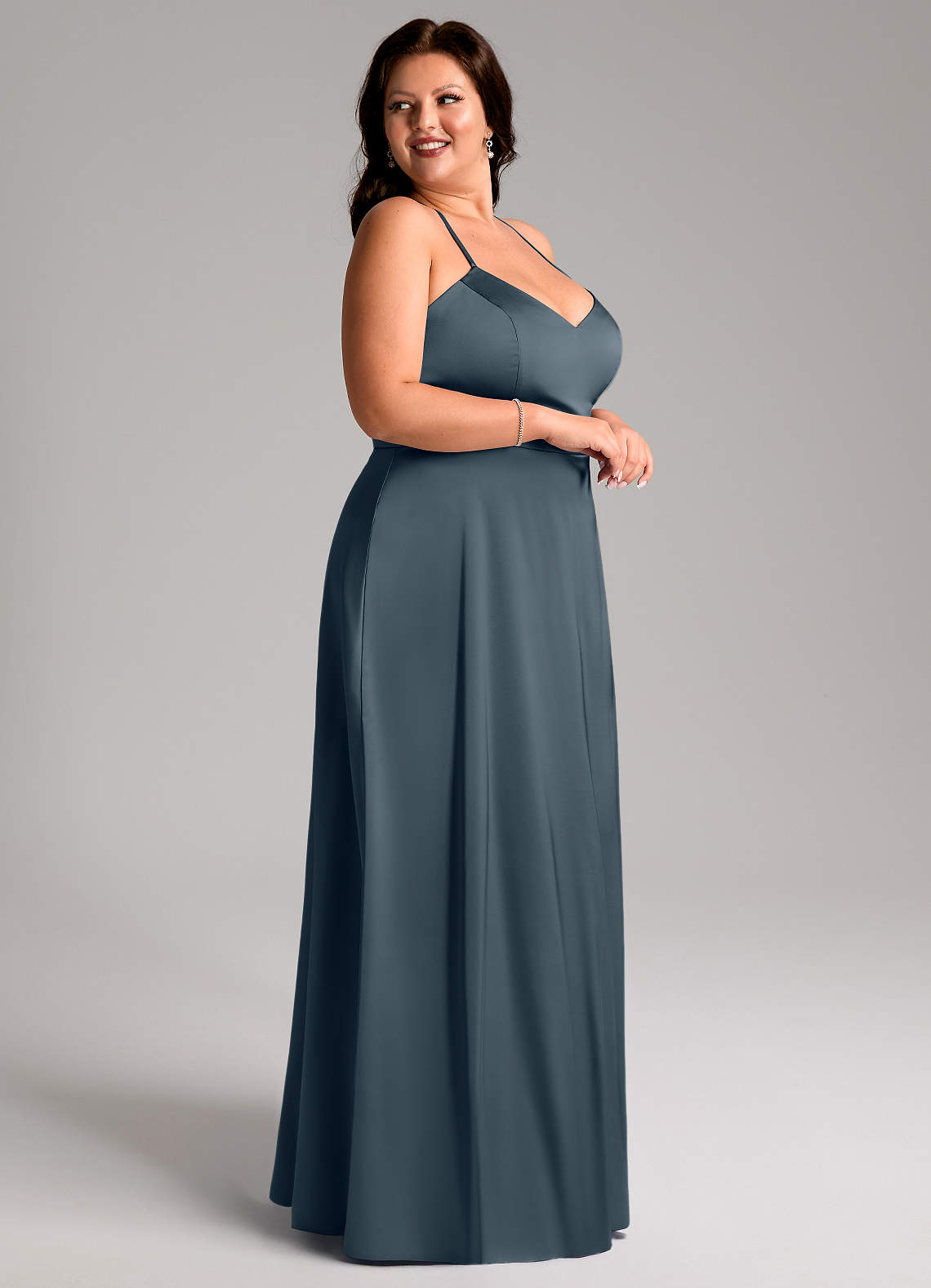 peau de soie bridesmaid dresses Silver Mist Bridesmaid Dress | Short Bridesmaid Dress main image 0