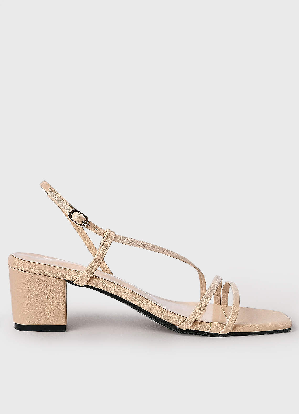 front Strips Block Heel Sandals