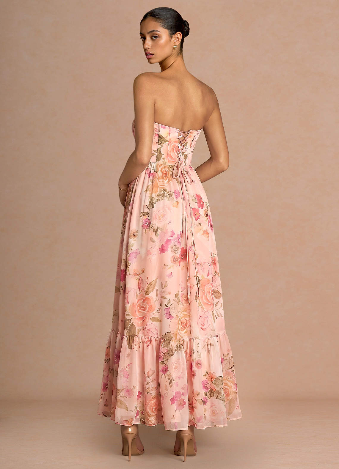 Liorah Abstract Bouquet Floral Maxi Dress image1
