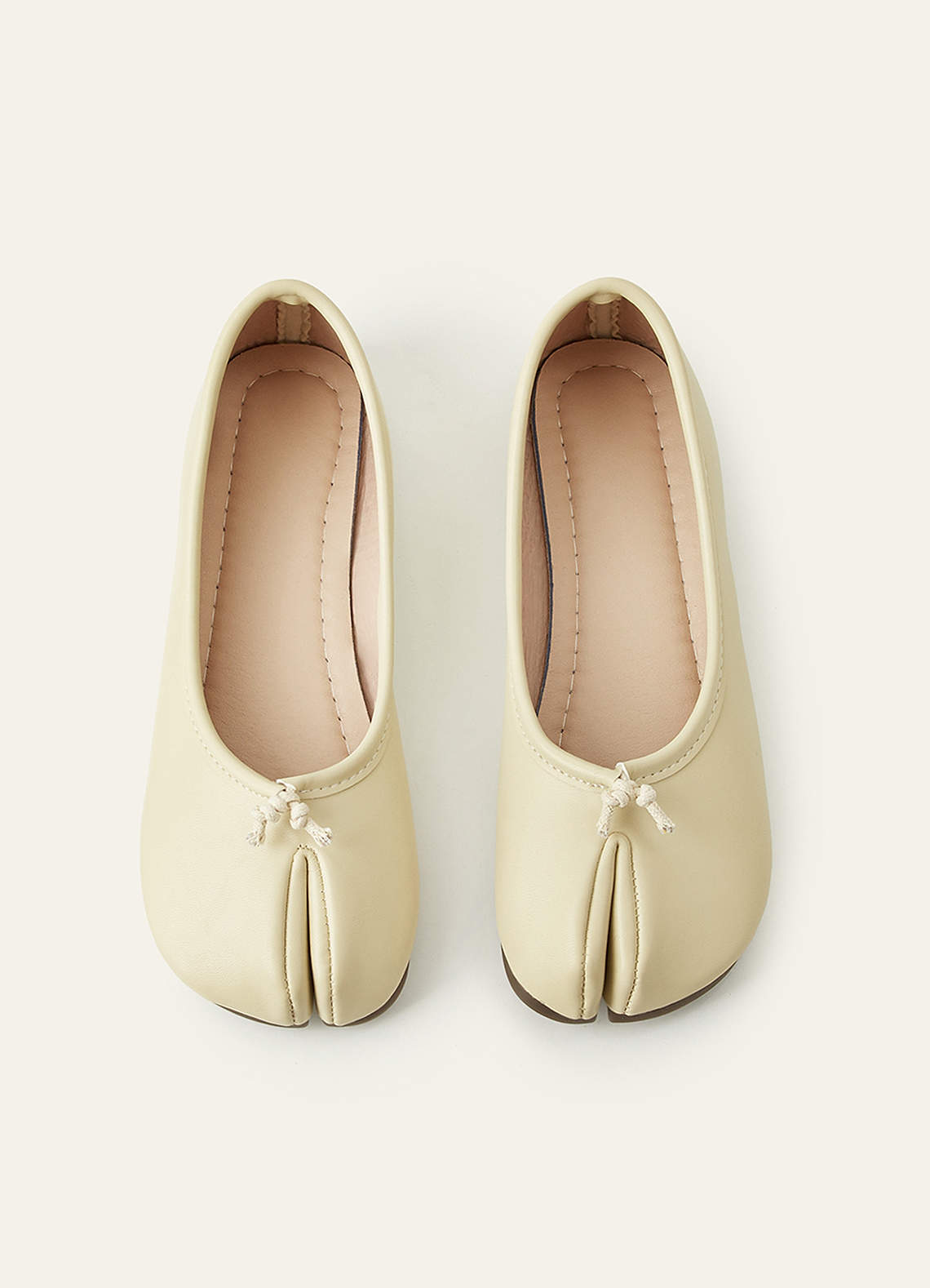 front Split Toe Ballet Flats for Women Comfortable Wedding Shoes Minimalist Flat Shoes