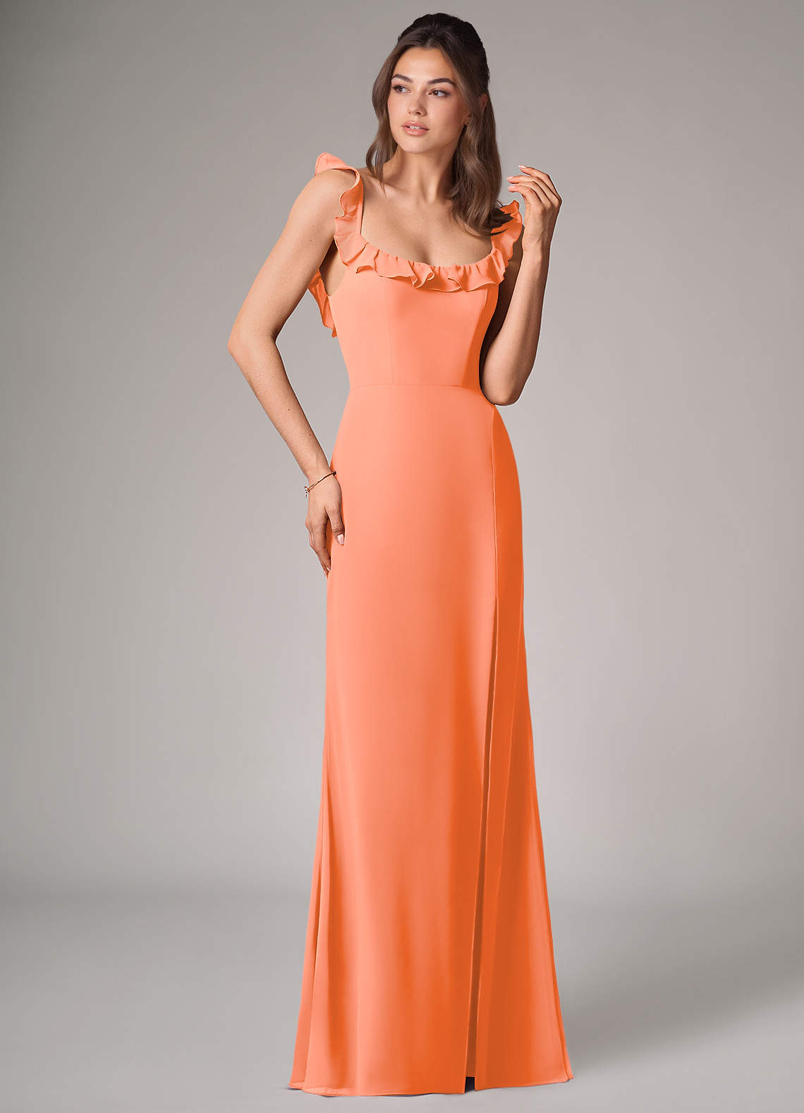sunset coral bridesmaid dresses Beautiful sunset ombre bridesmaids dresses. Beach Wedding in Tulum, Mexico