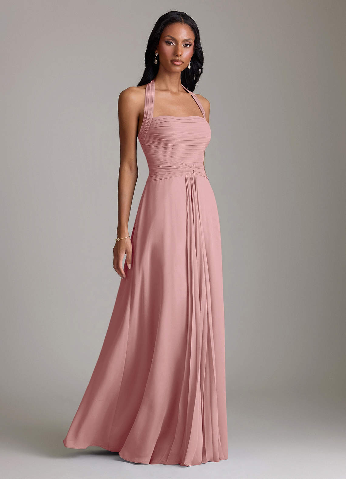 Azazie Clarisa Dusty Rose Chiffon Bridesmaid Dresses | Azazie