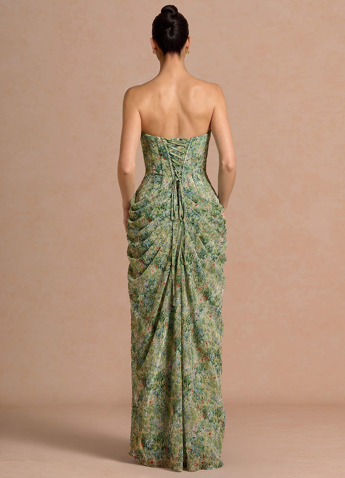 Kaavia Green Floral Maxi Dress | Azazie