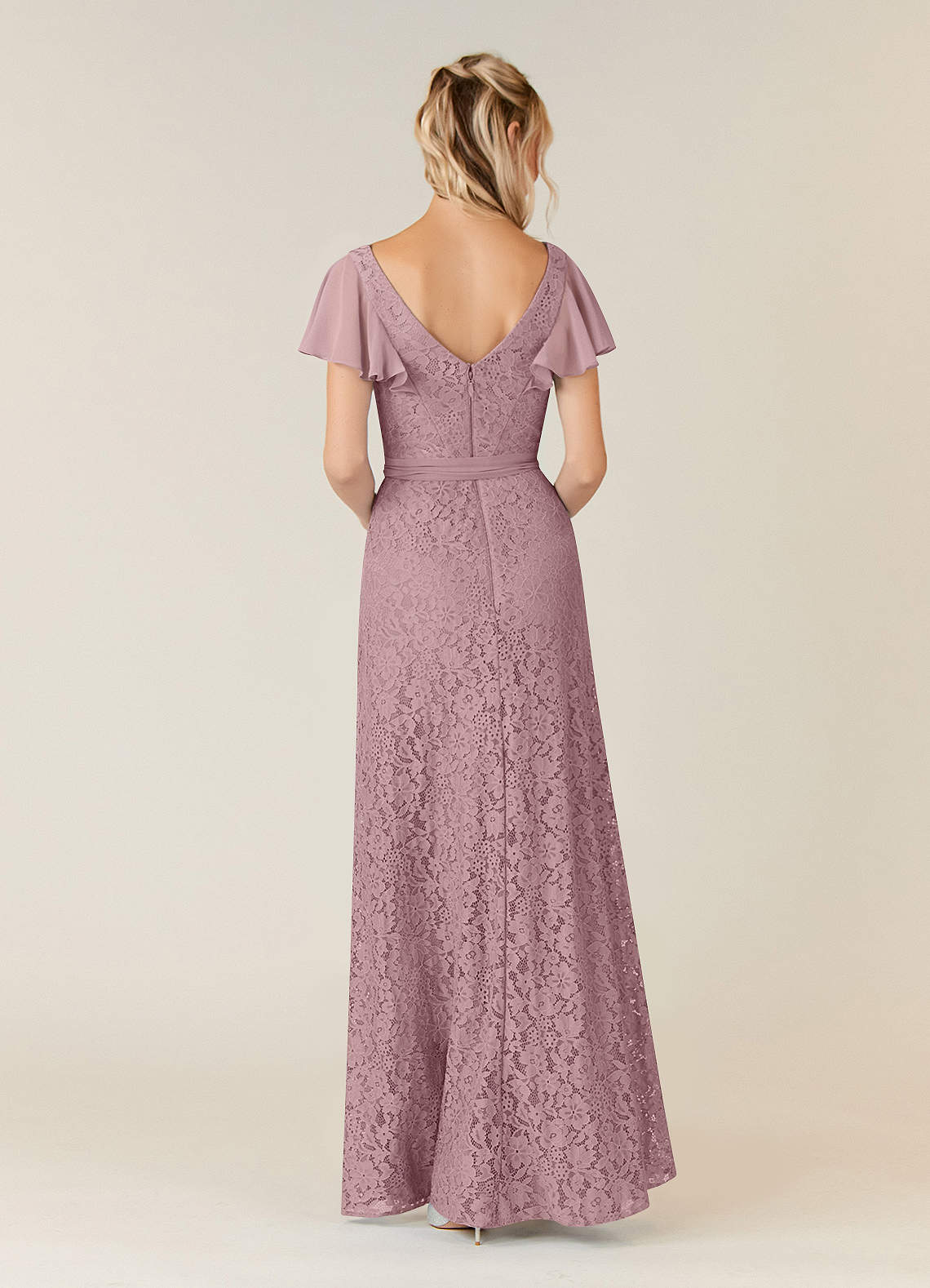 Azazie Knox Dusty Rose A-Line V-Neck Chiffon Dress Ready to Ship | Azazie Azazie Knox Dusty Rose A-Line V-Neck Chiffon Dress Ready to Ship | Azazie