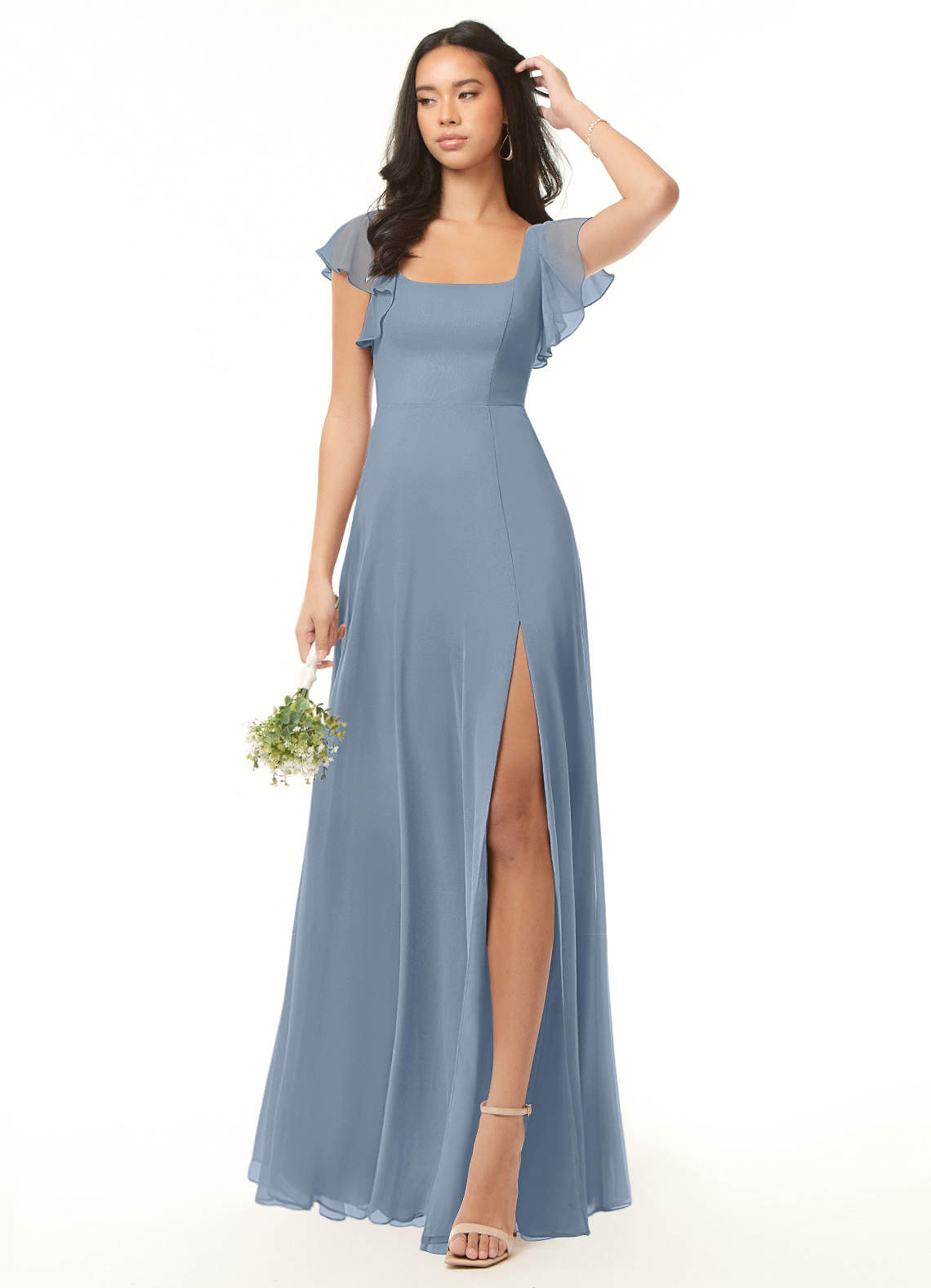 Azazie Bondi Dusty Blue Bridesmaid Dresses Azazie