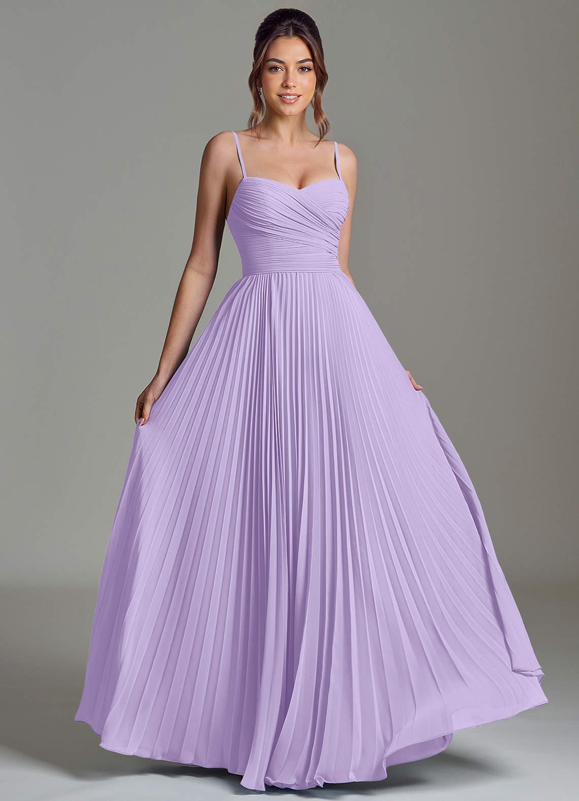 bridesmaid dresses augusta ga Sequins A Line Spaghetti Straps Pink Long Prom Dresses, Sequins Lilac –  morievent main image 1