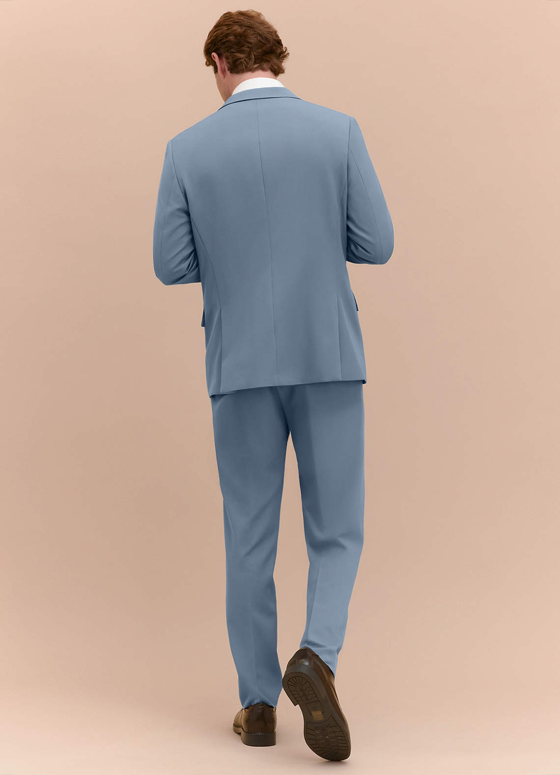 front James Dusty Blue Structured Stretch Suit