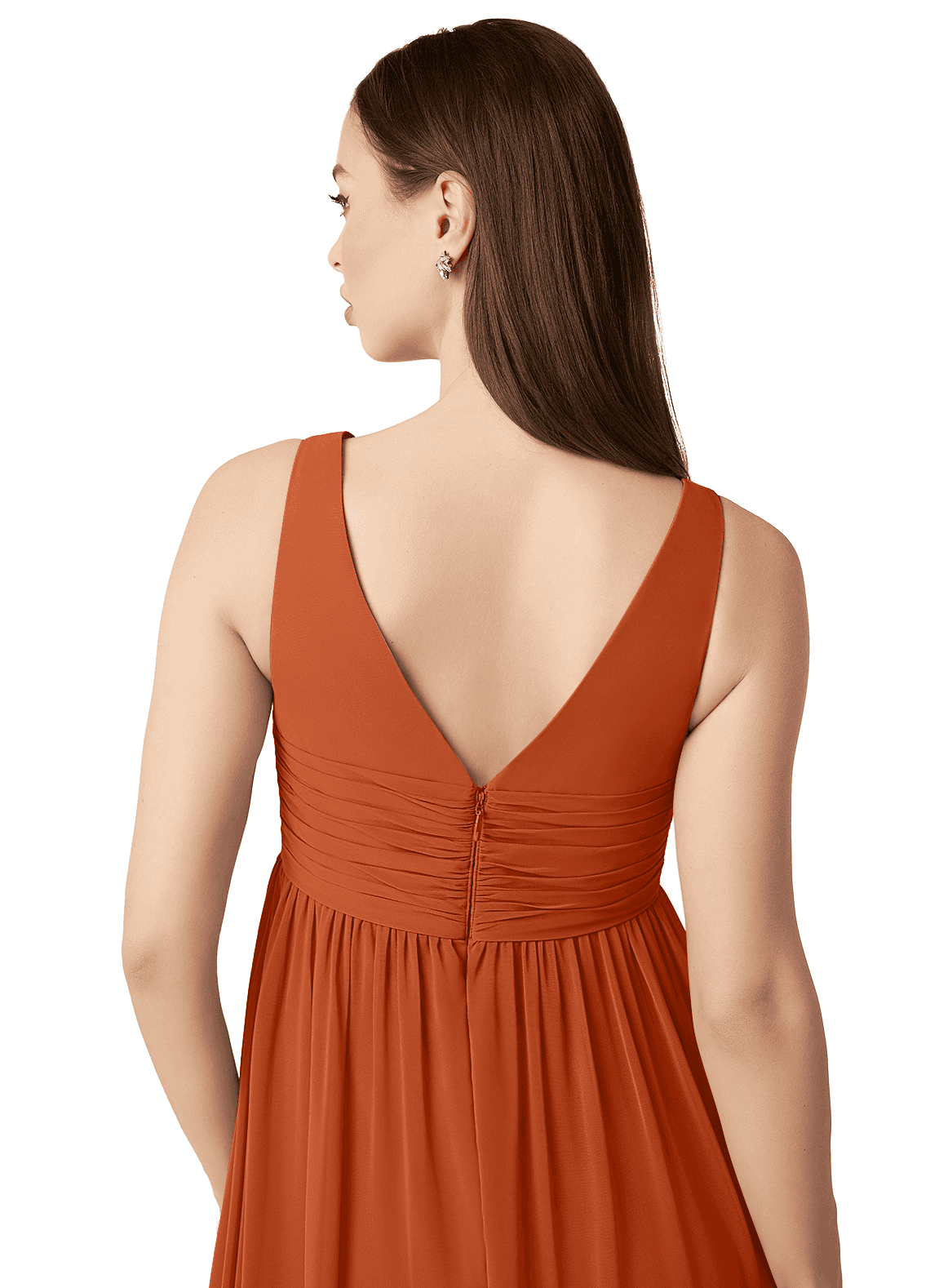 burnt orange maternity bridesmaid dress Fallon Charming Off the Shoulder Long Sleeves Chiffon Maternity Brides
